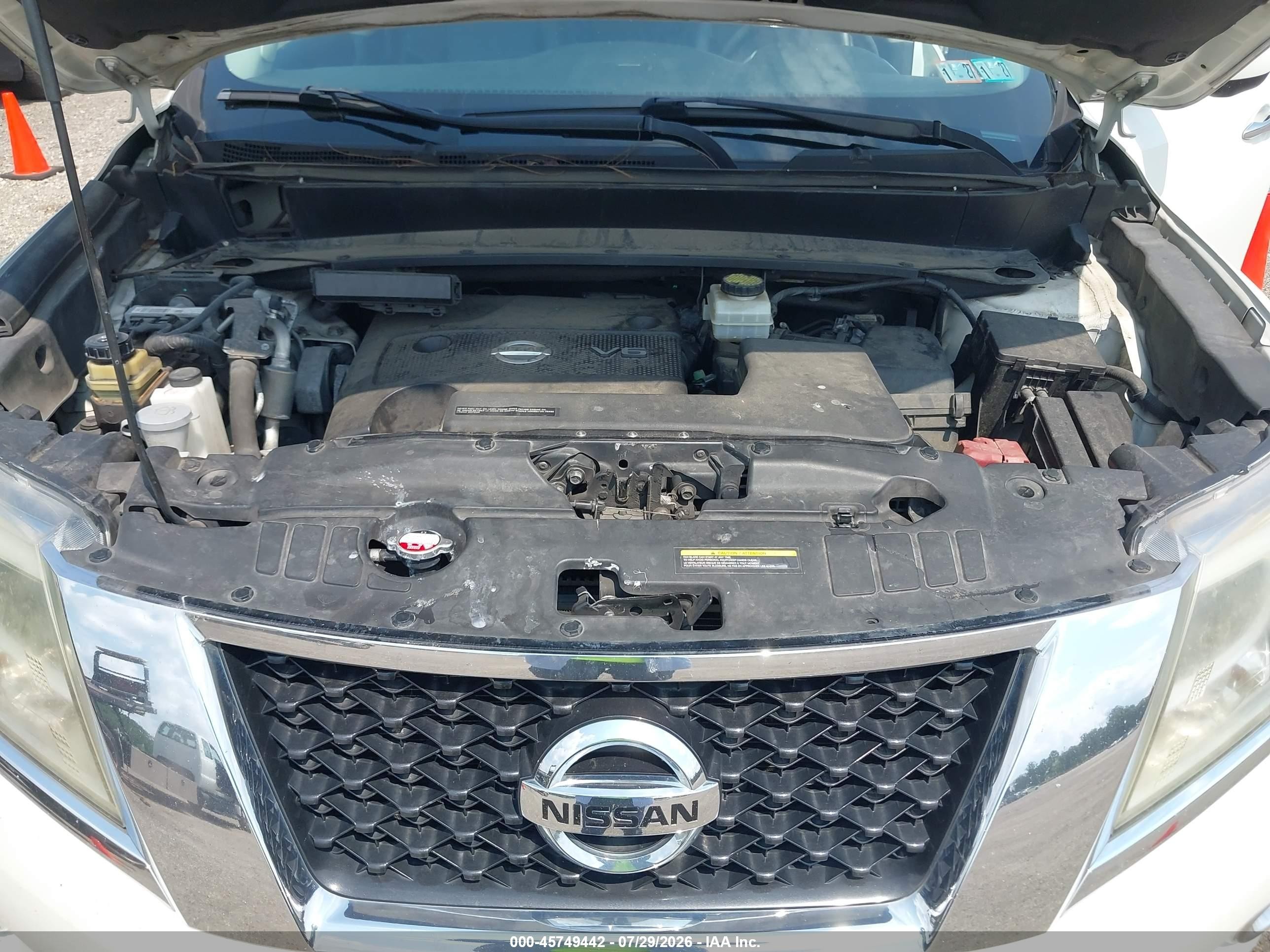 2015 Nissan Pathfinder Platinum White vin: 5N1AR2MM0FC605464