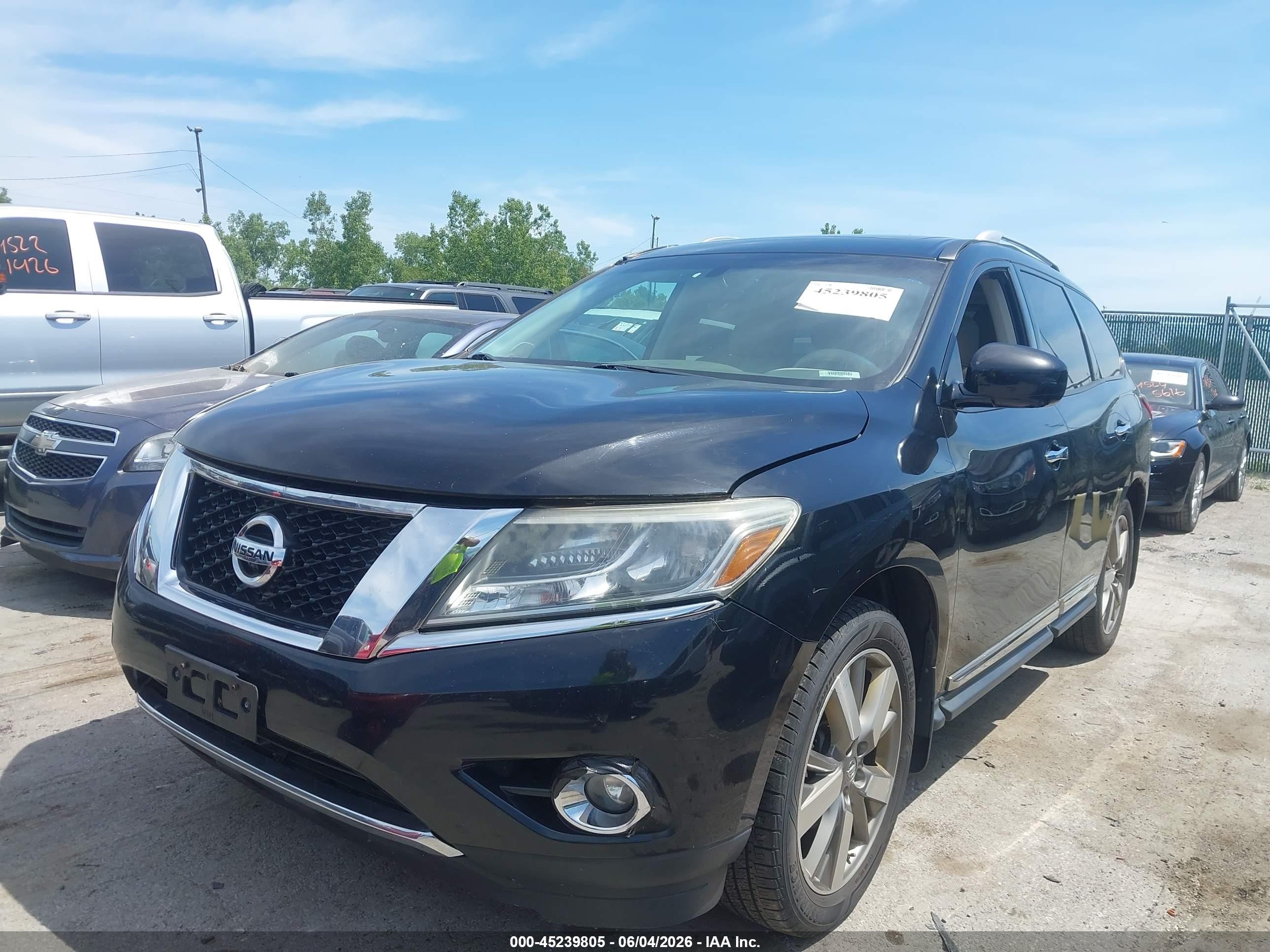 2015 Nissan Pathfinder Platinum Black vin: 5N1AR2MM0FC624628