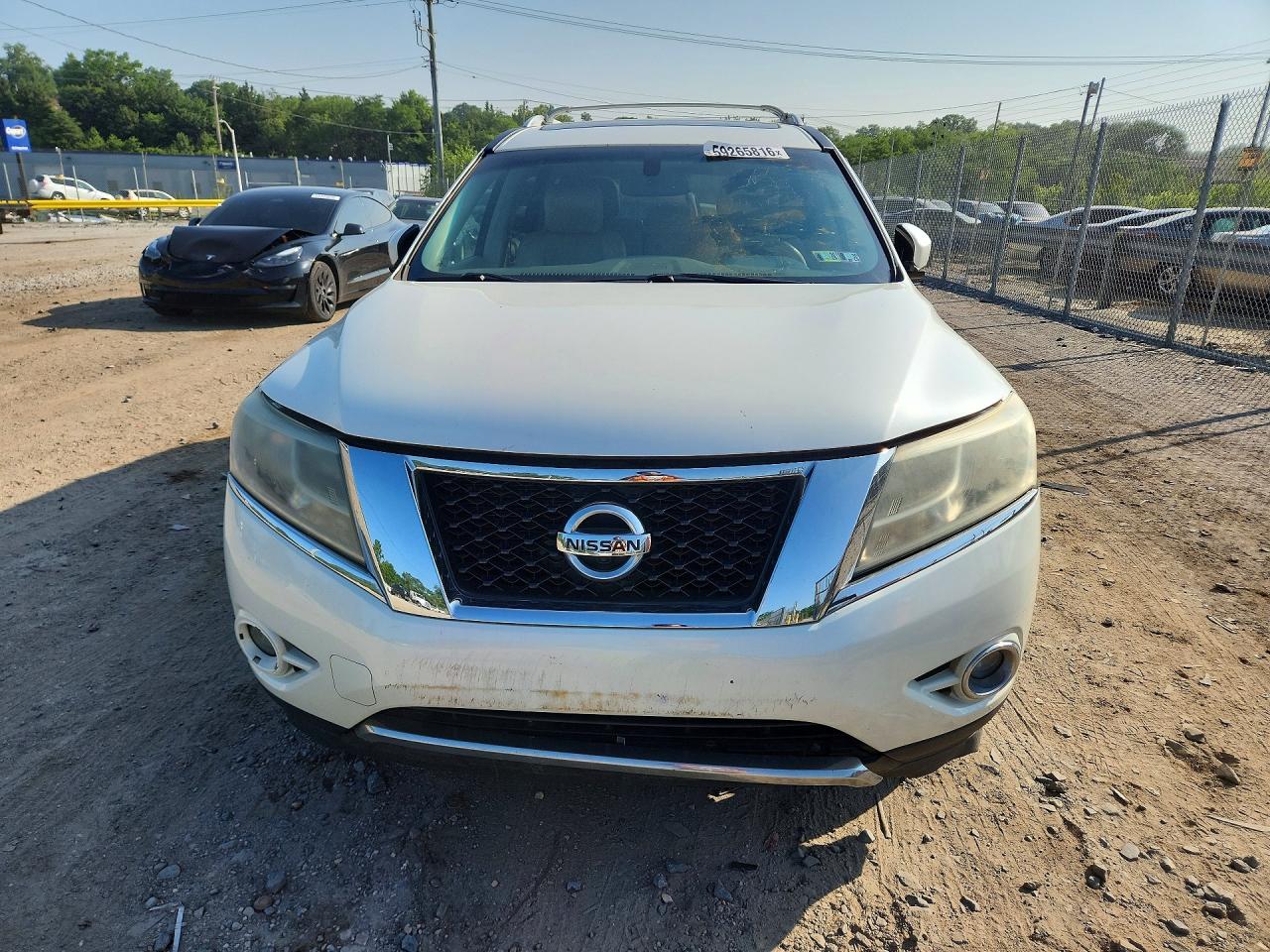 2015 Nissan Pathfinder S White vin: 5N1AR2MM0FC655183