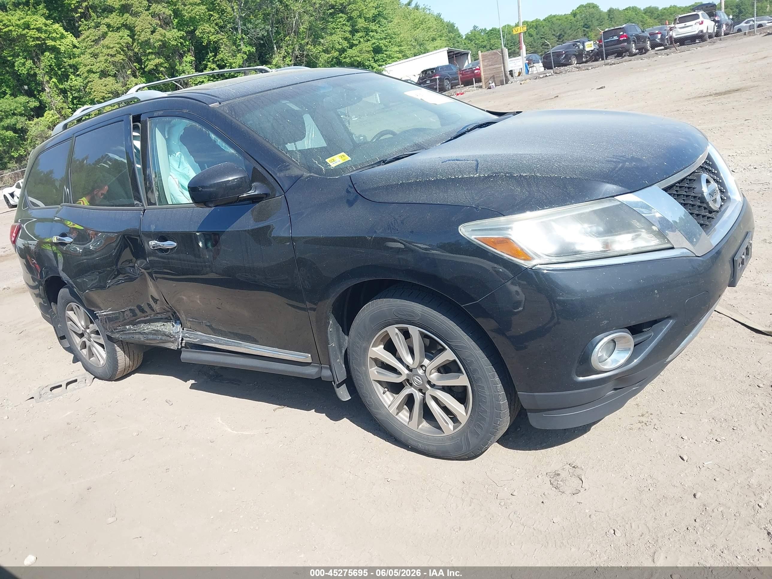 2015 Nissan Pathfinder Sl Black vin: 5N1AR2MM0FC671187