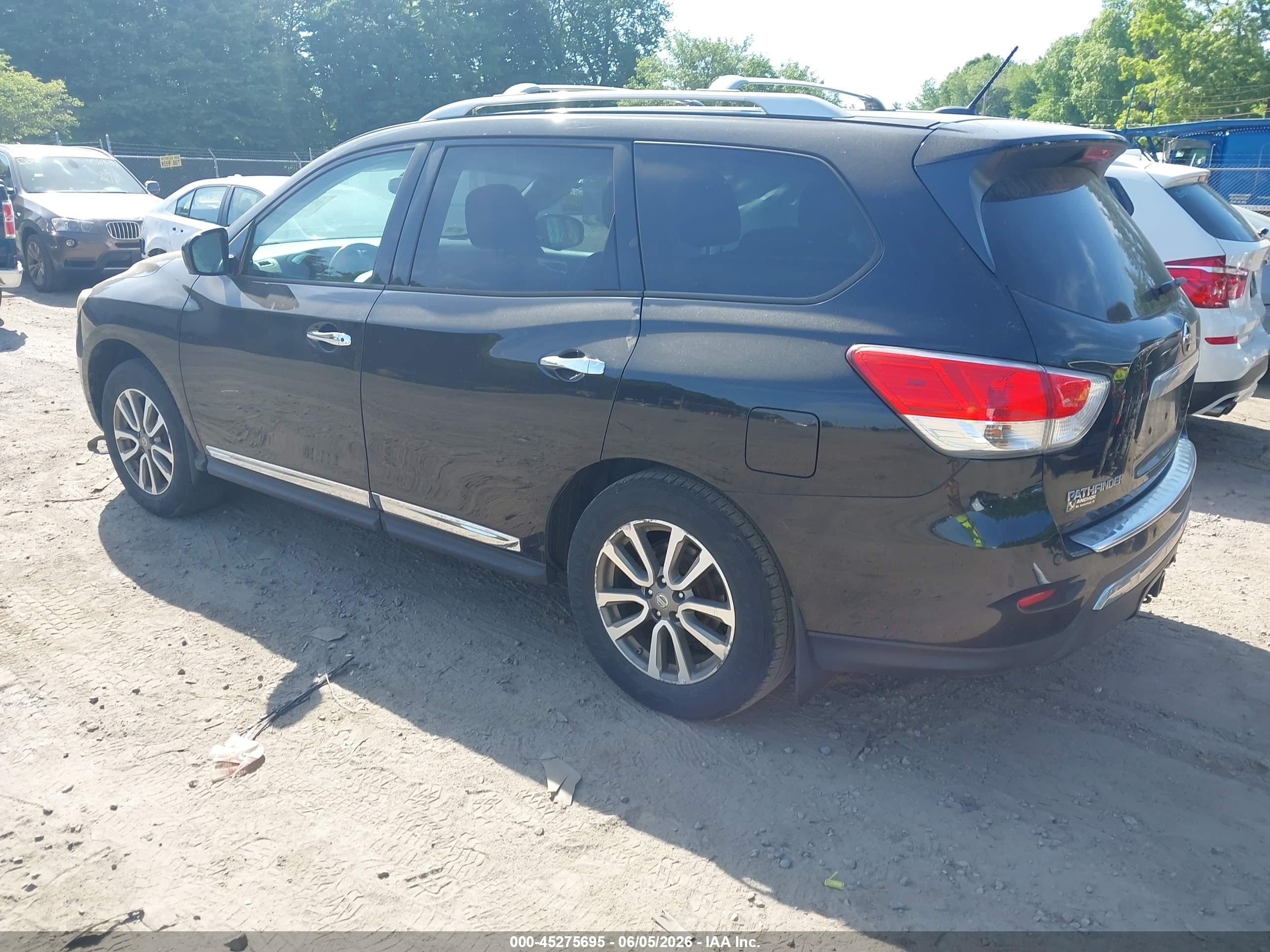 2015 Nissan Pathfinder Sl Black vin: 5N1AR2MM0FC671187