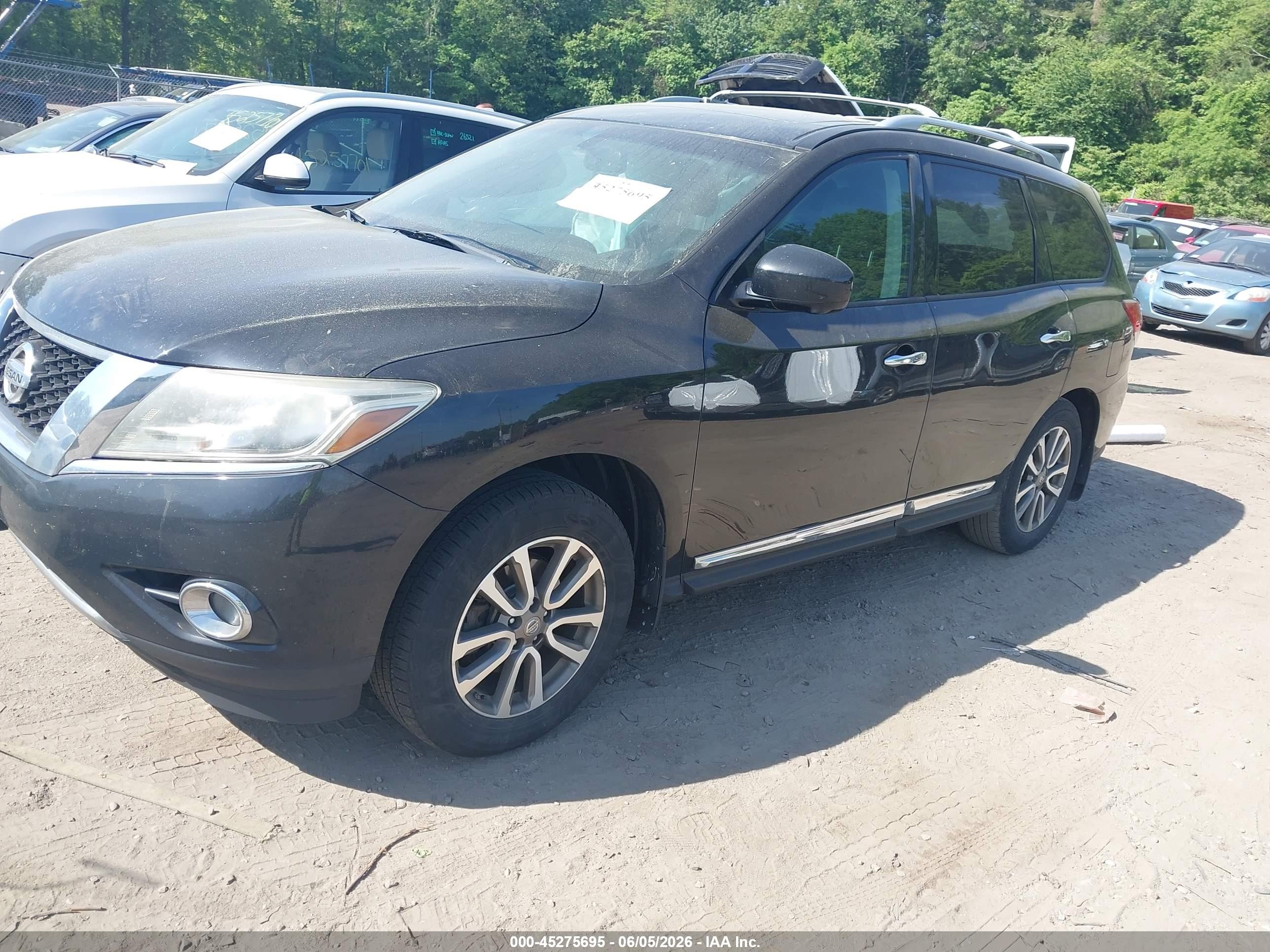 2015 Nissan Pathfinder Sl Black vin: 5N1AR2MM0FC671187