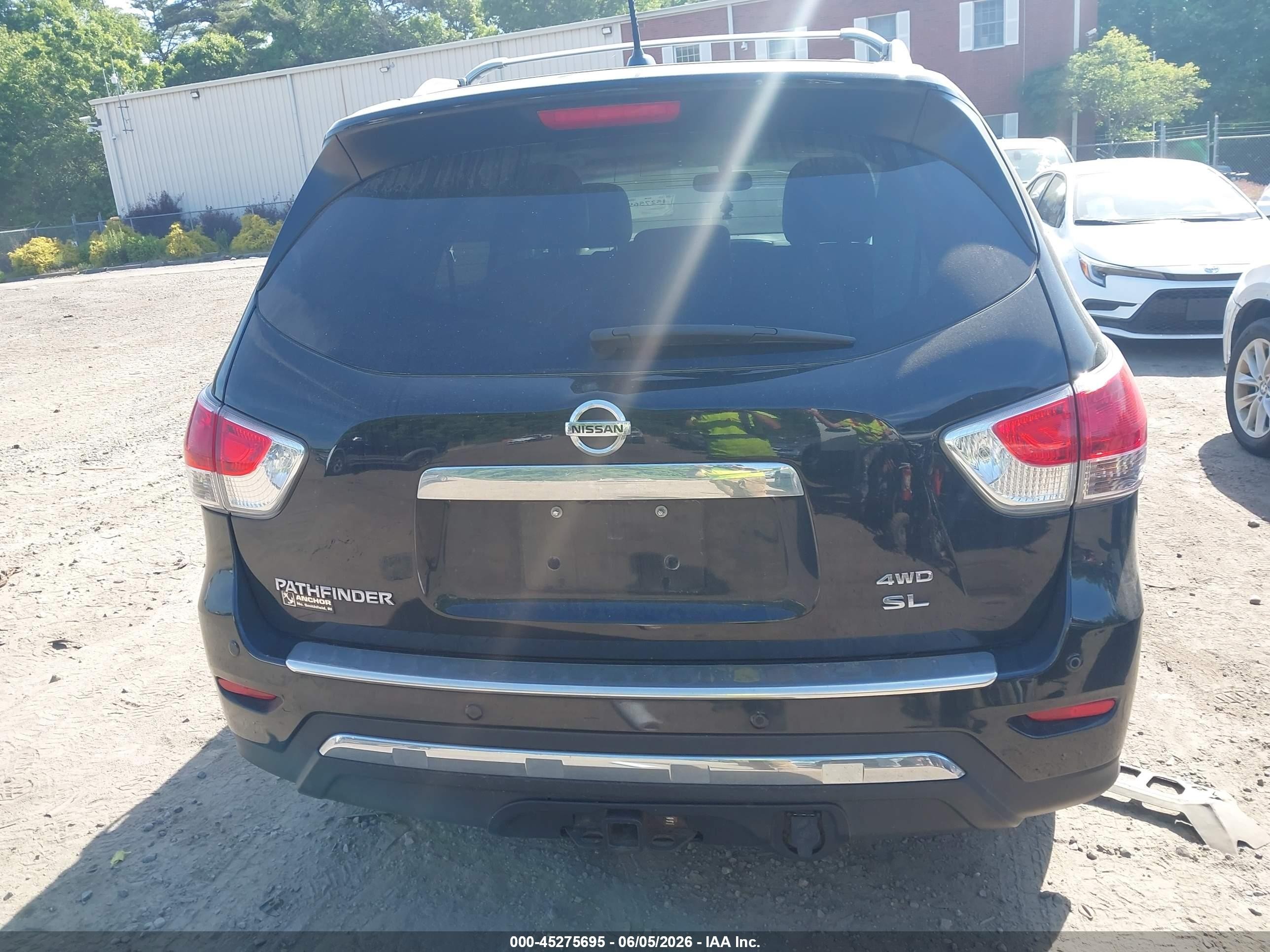 2015 Nissan Pathfinder Sl Black vin: 5N1AR2MM0FC671187
