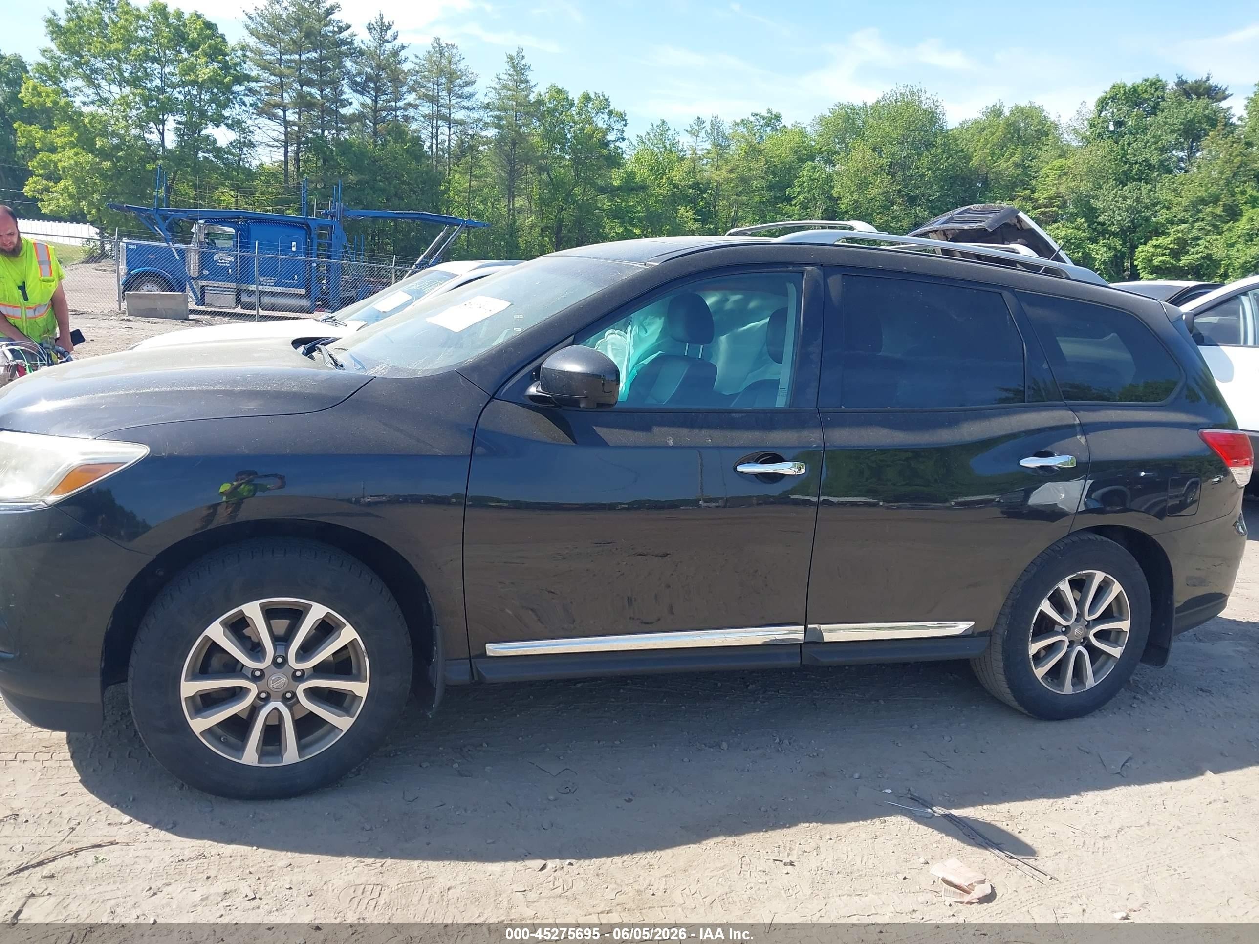 2015 Nissan Pathfinder Sl Black vin: 5N1AR2MM0FC671187