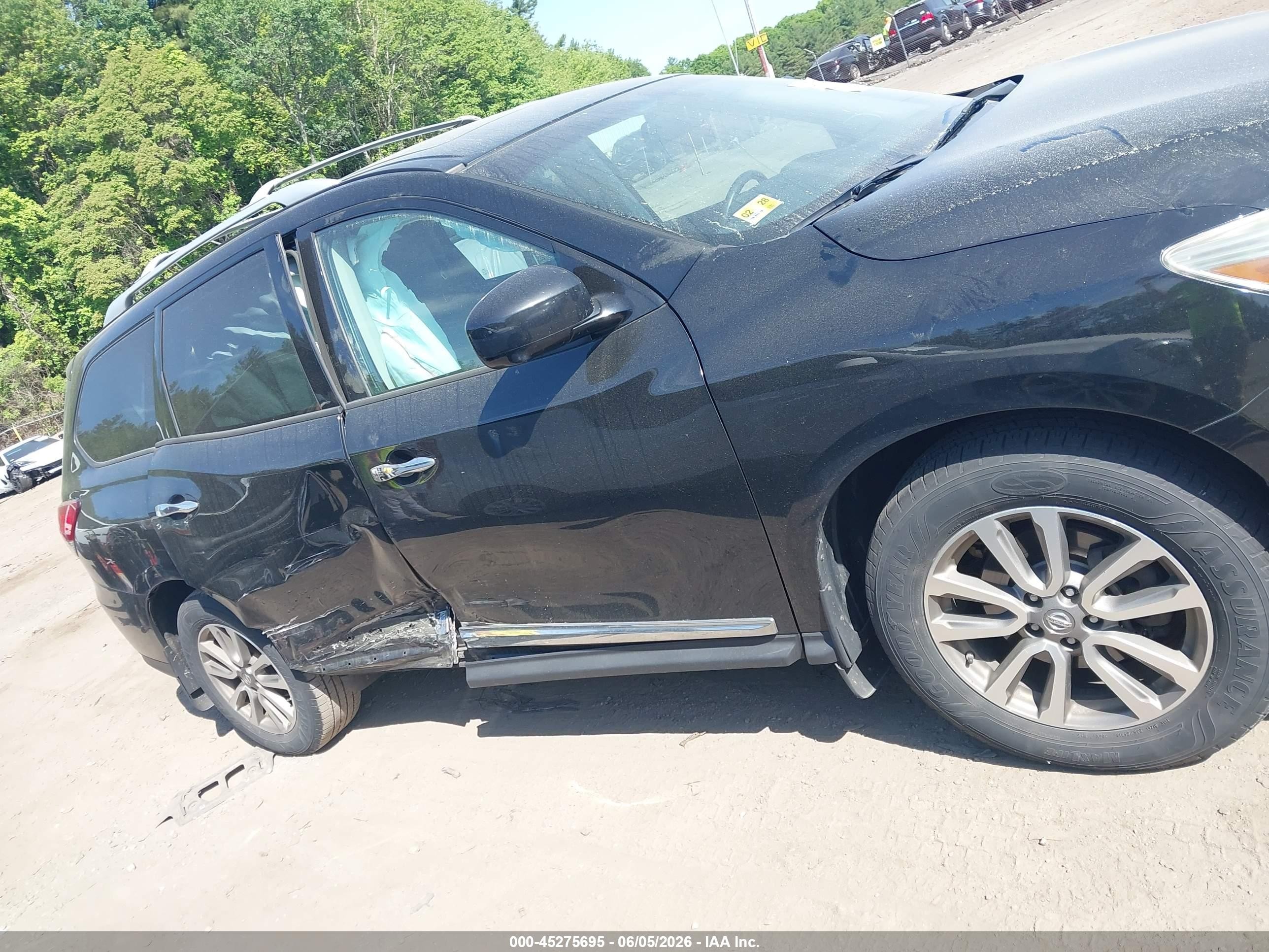 2015 Nissan Pathfinder Sl Black vin: 5N1AR2MM0FC671187