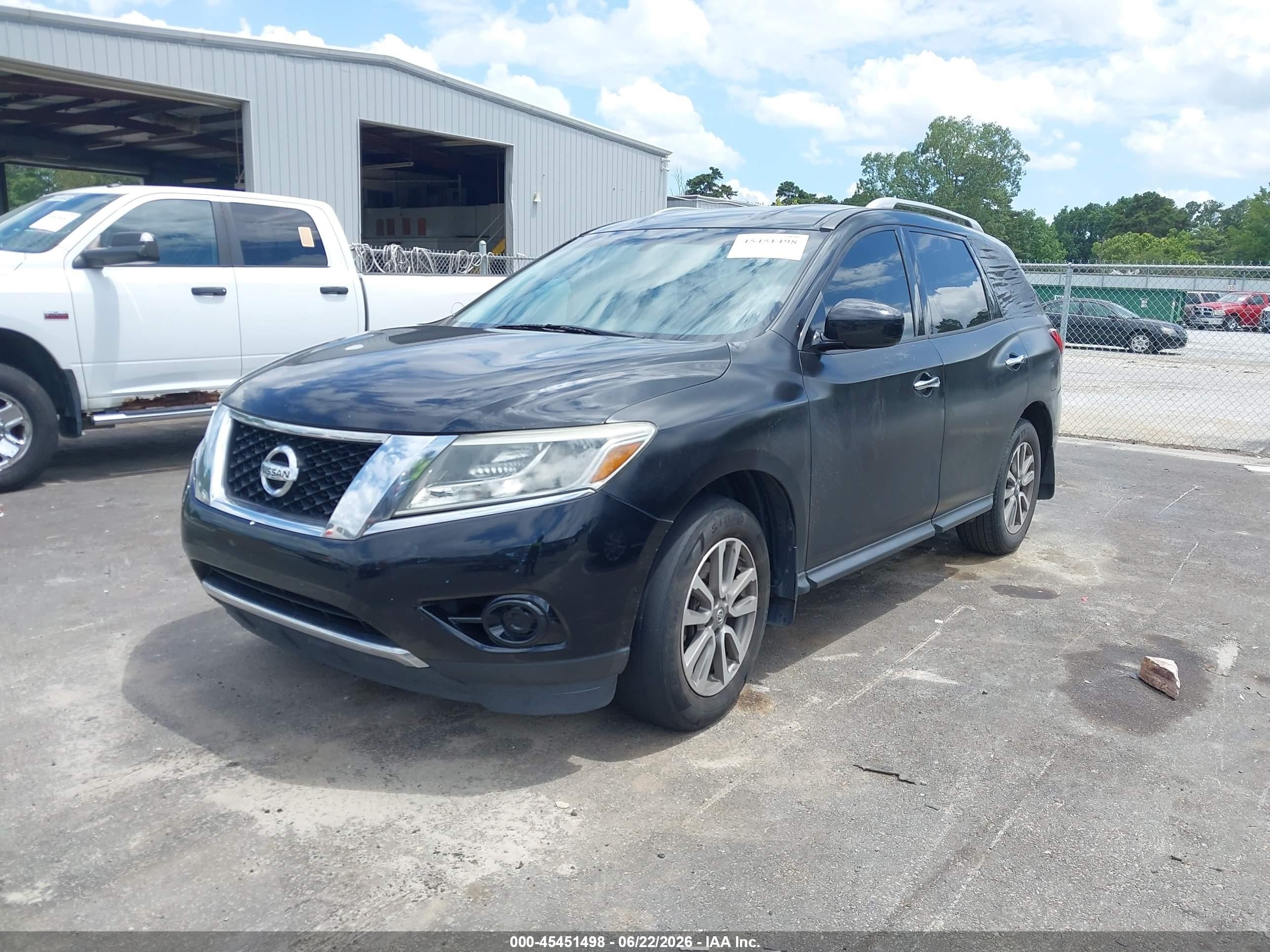 2015 Nissan Pathfinder S Black vin: 5N1AR2MM0FC722462
