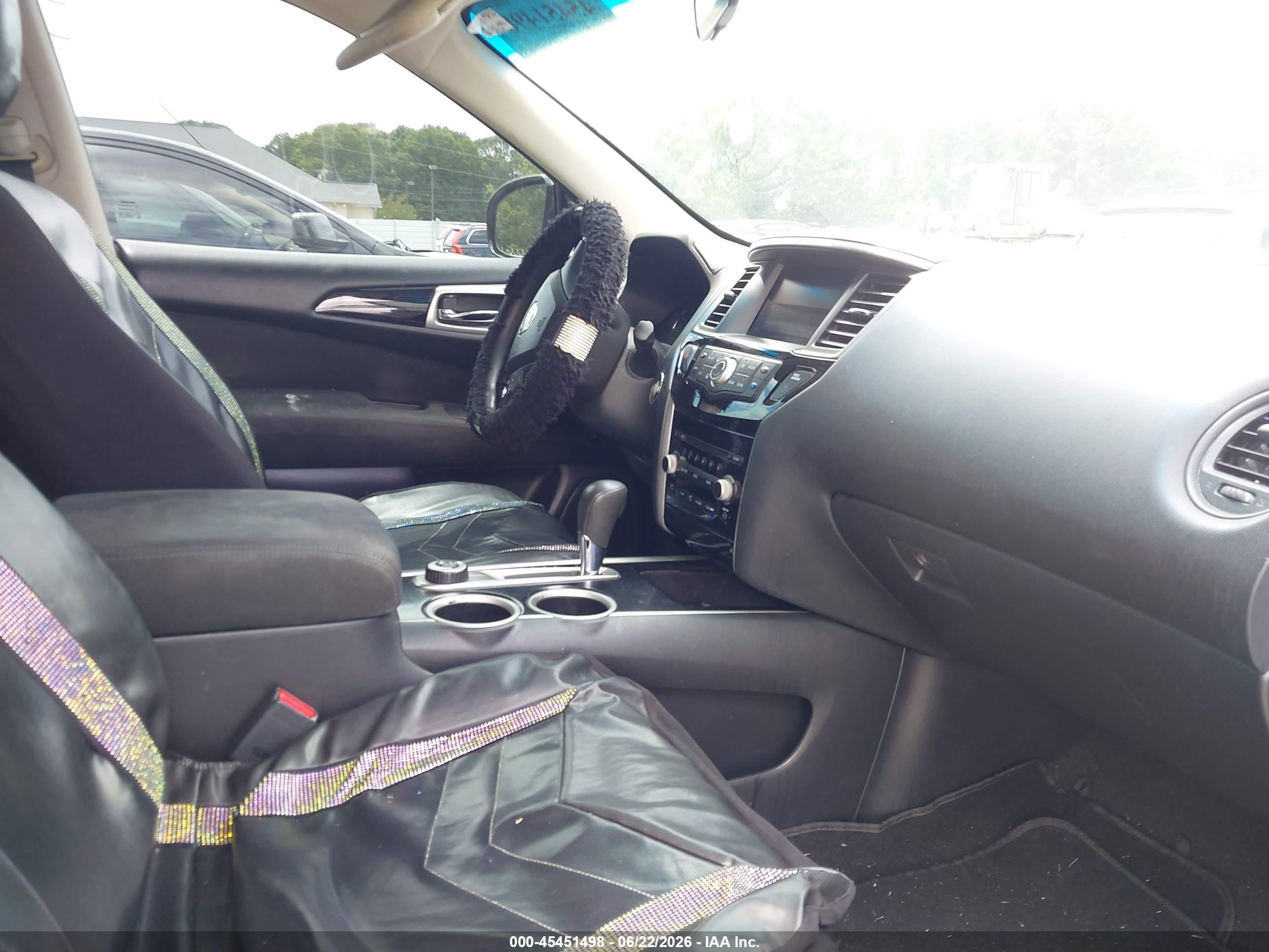 2015 Nissan Pathfinder S Black vin: 5N1AR2MM0FC722462
