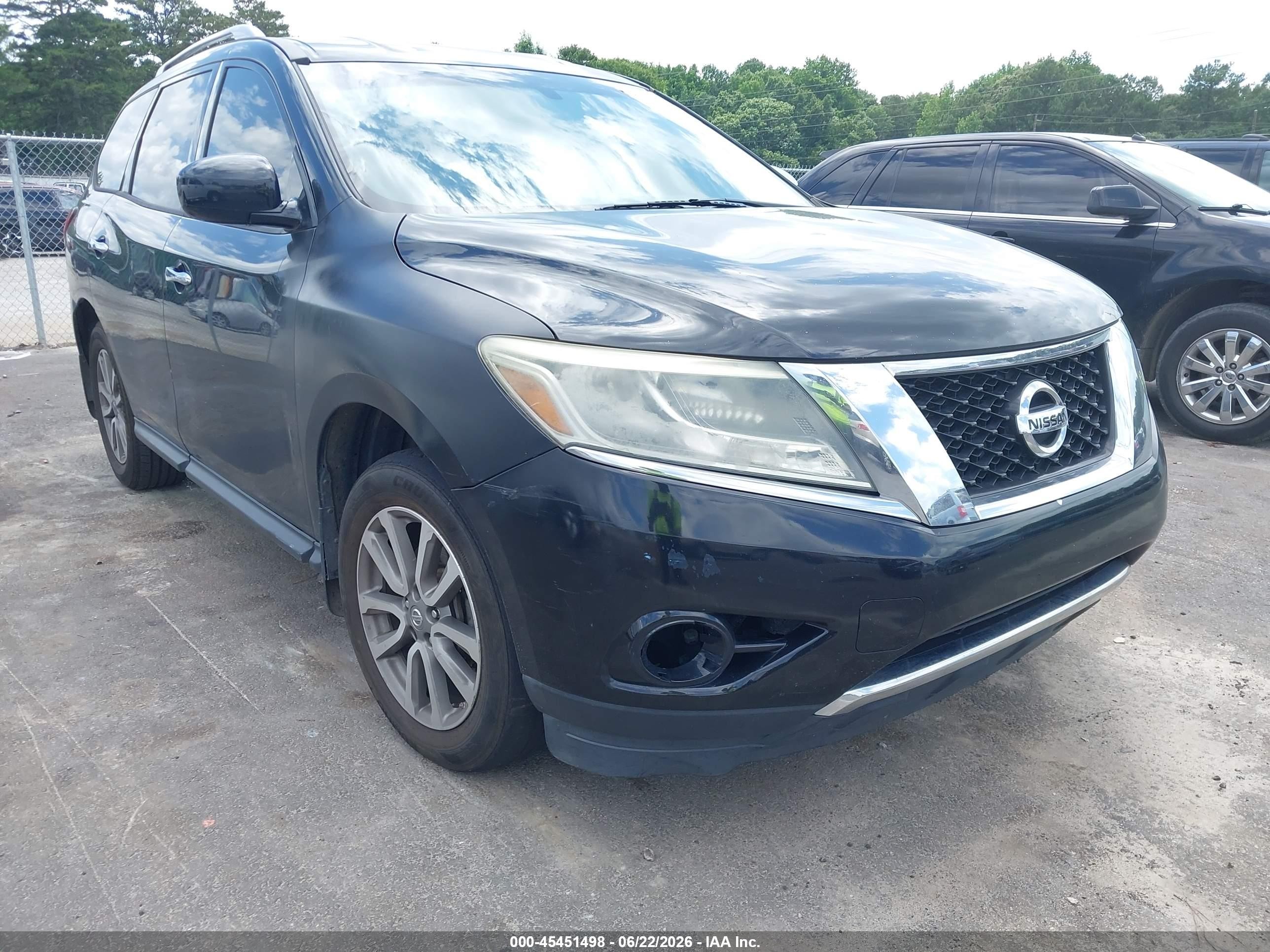2015 Nissan Pathfinder S Black vin: 5N1AR2MM0FC722462