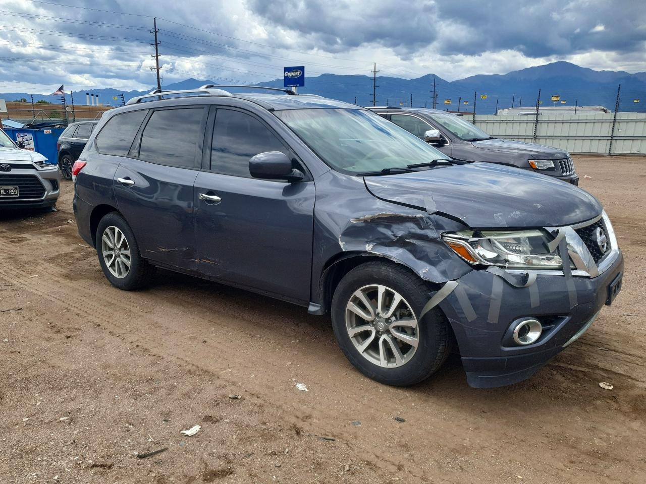2013 Nissan Pathfinder S Gray vin: 5N1AR2MM1DC601887