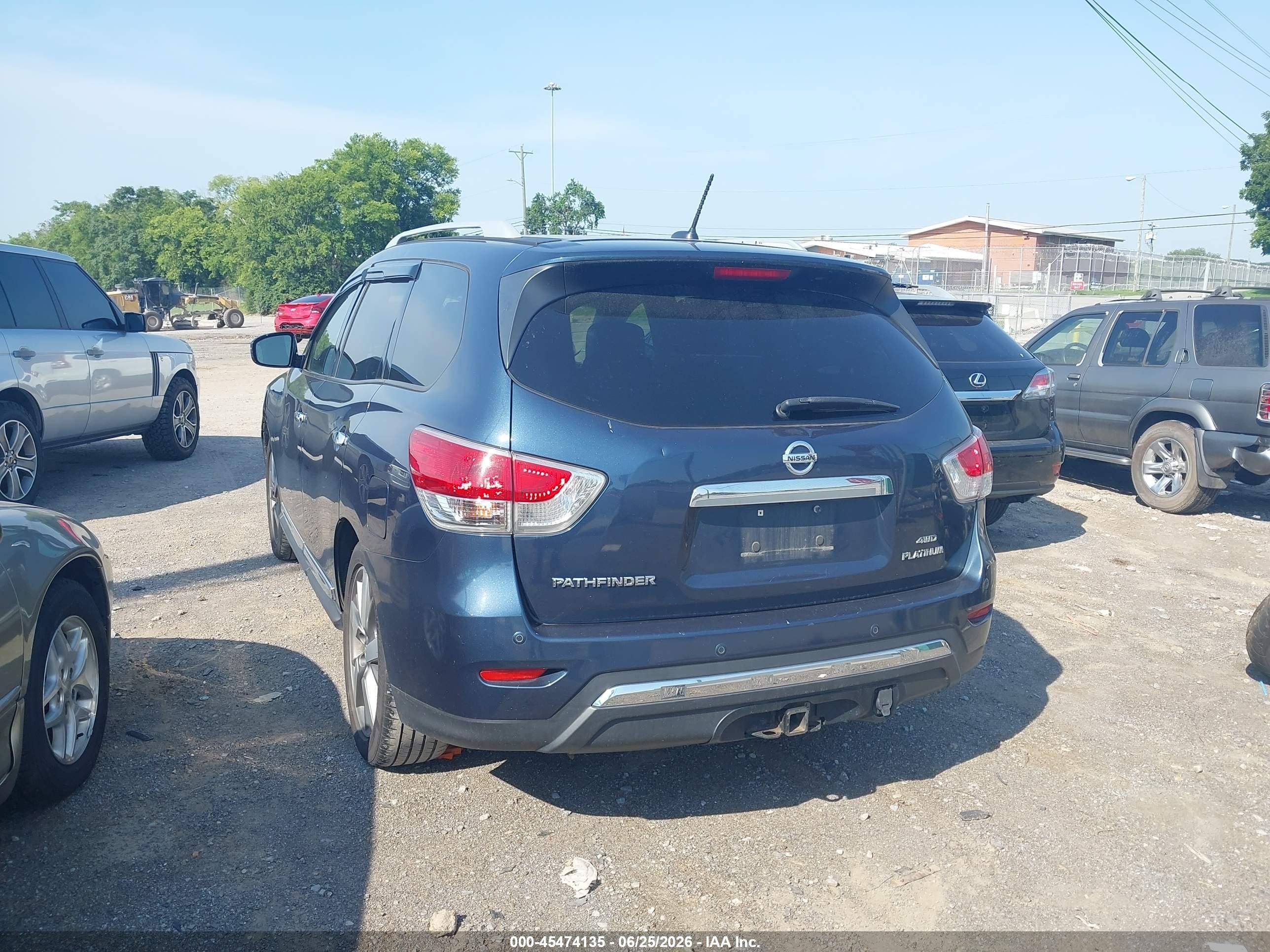 2013 Nissan Pathfinder Platinum Blue vin: 5N1AR2MM1DC614462