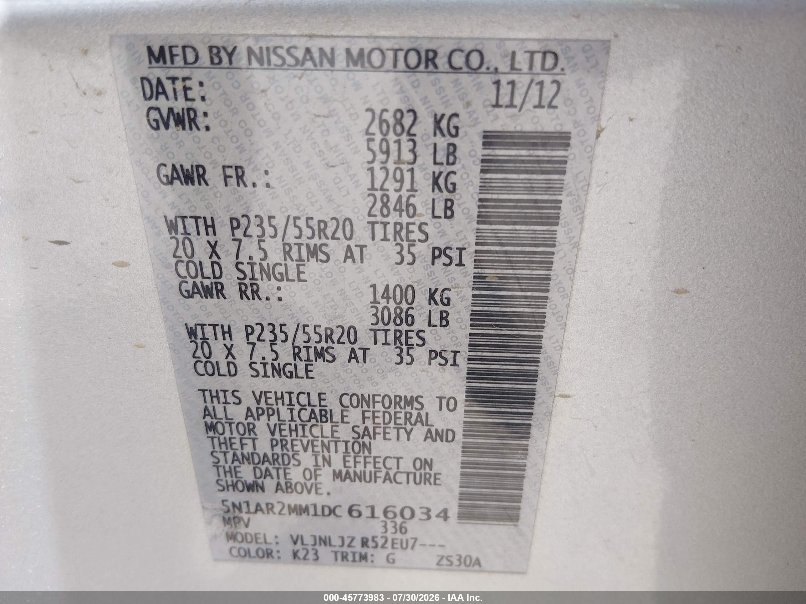 2013 Nissan Pathfinder Platinum Silver vin: 5N1AR2MM1DC616034