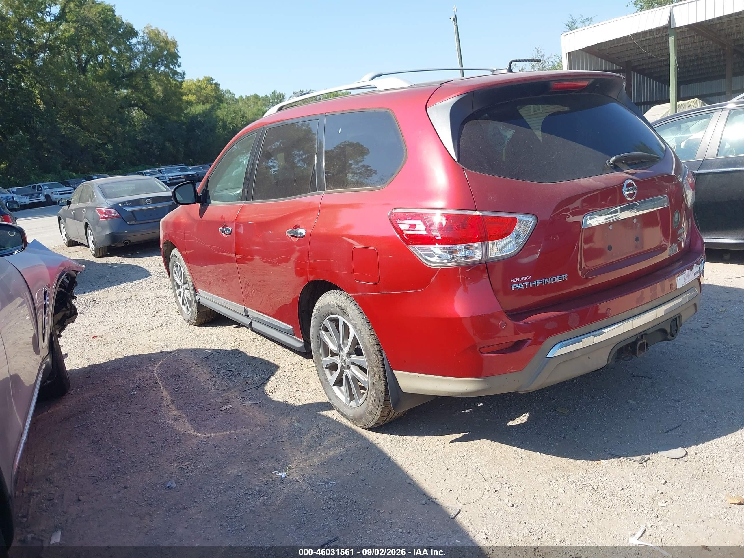 2013 Nissan Pathfinder Sl Red vin: 5N1AR2MM1DC621704