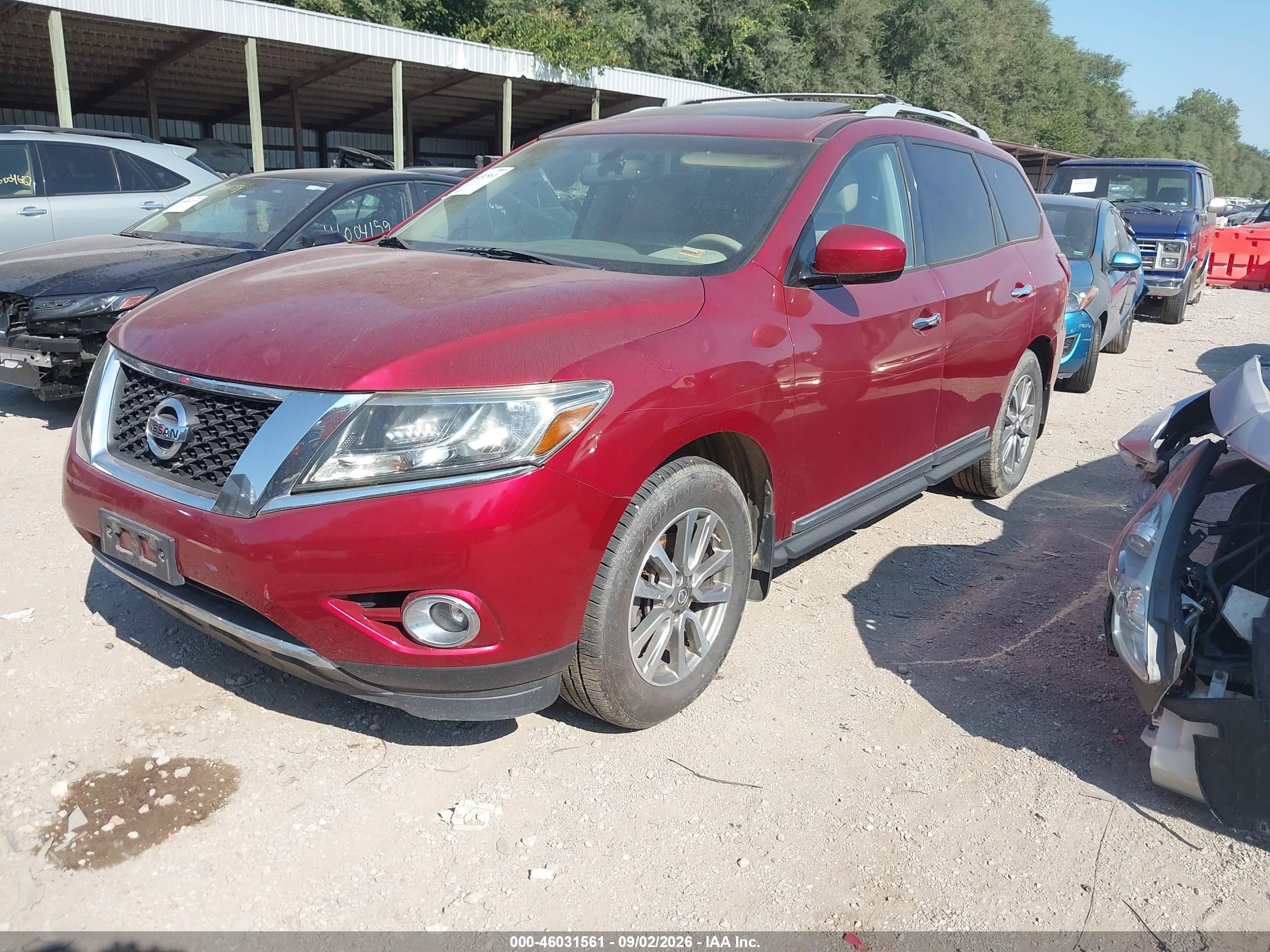 2013 Nissan Pathfinder Sl Red vin: 5N1AR2MM1DC621704