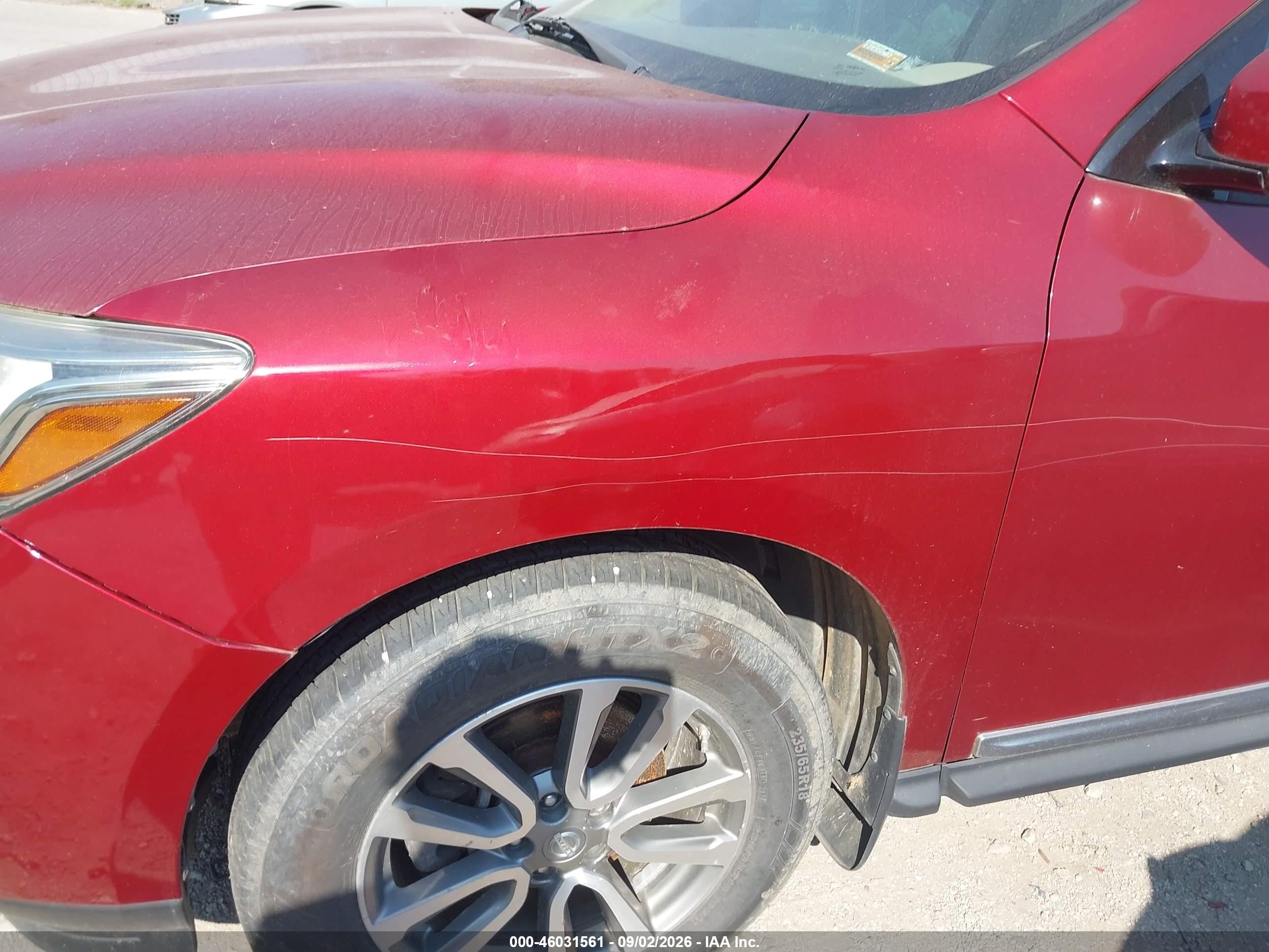 2013 Nissan Pathfinder Sl Red vin: 5N1AR2MM1DC621704