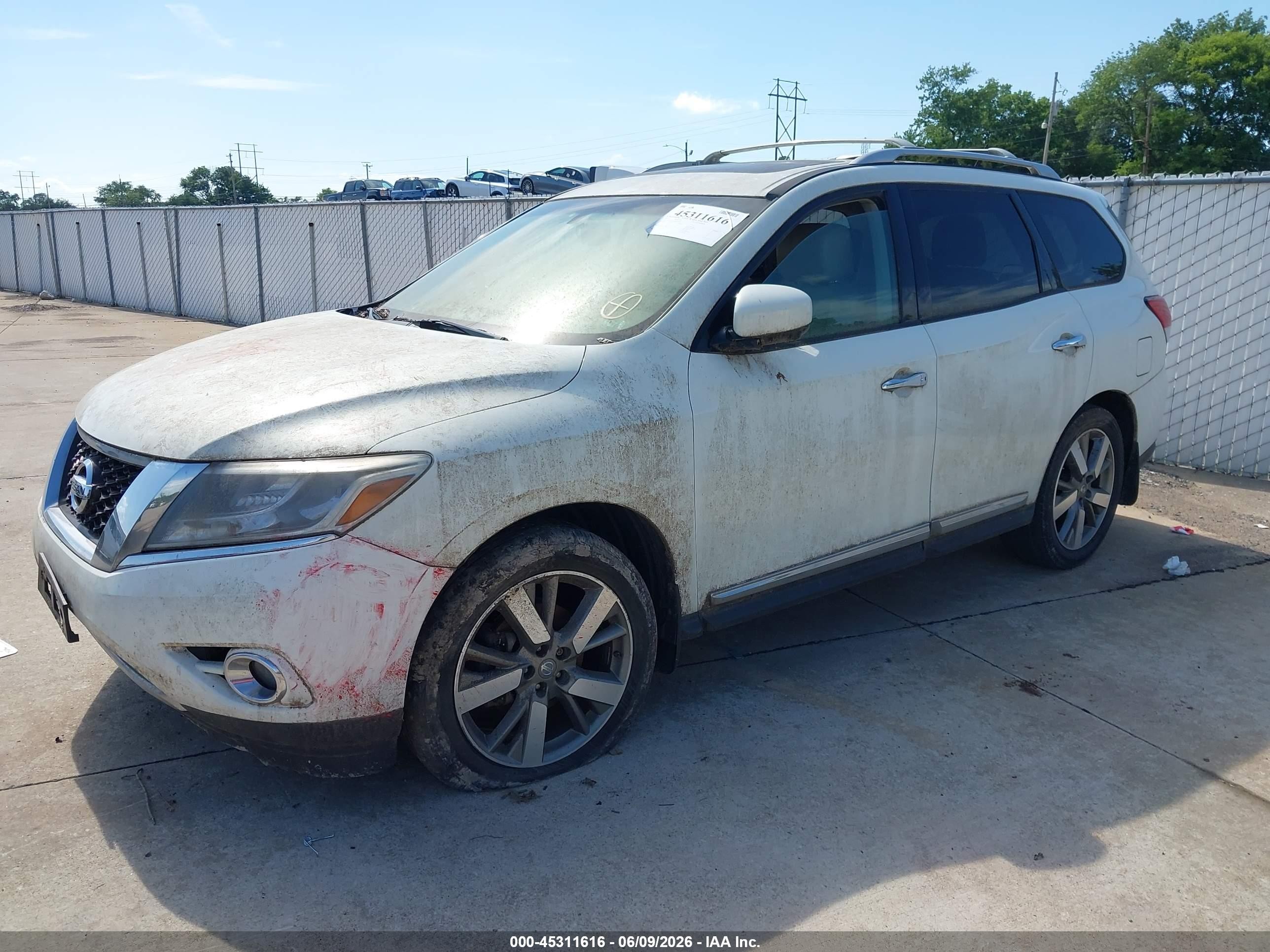 2013 Nissan Pathfinder Platinum White vin: 5N1AR2MM1DC624361