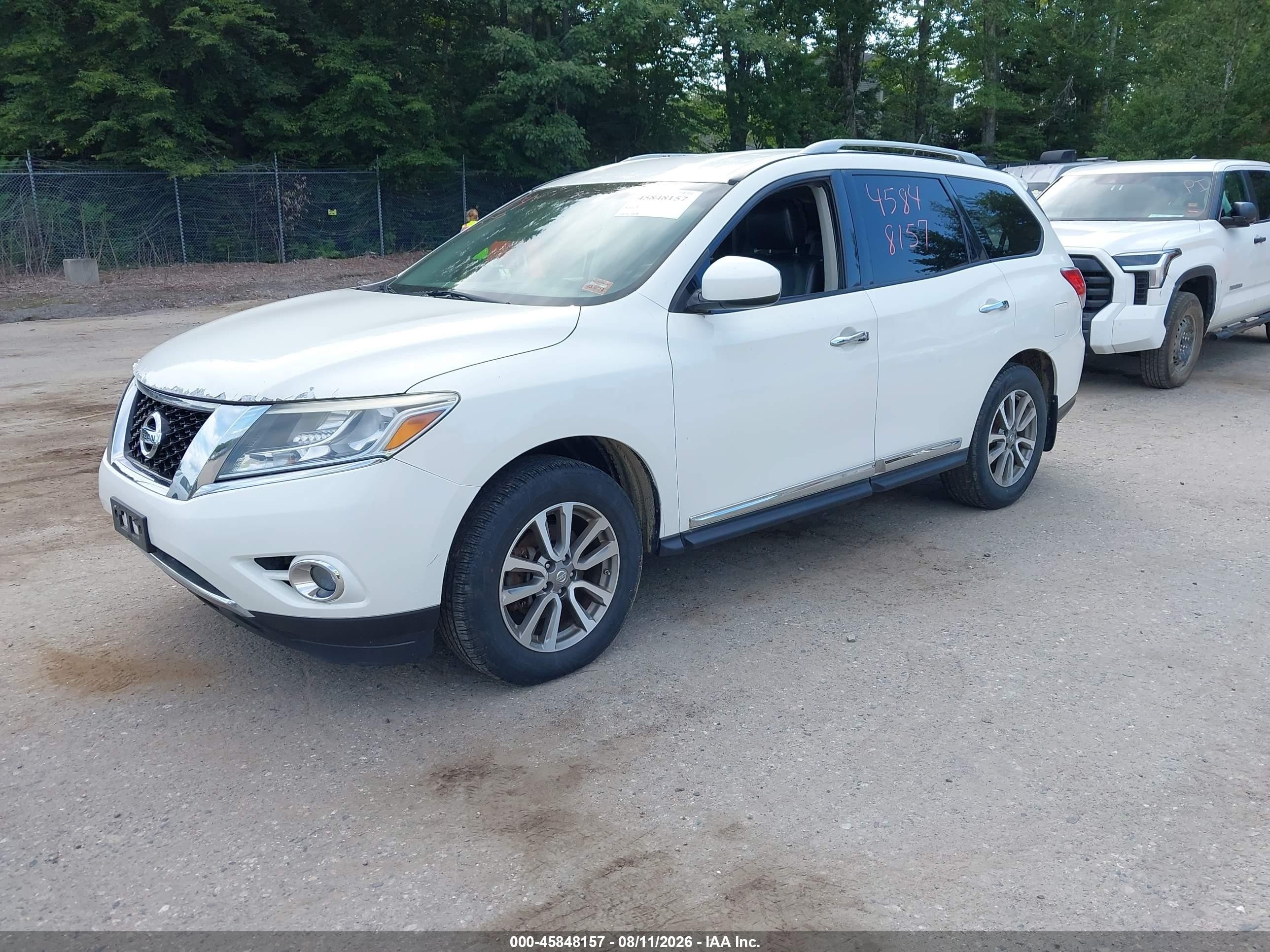 2013 Nissan Pathfinder Sl White vin: 5N1AR2MM1DC632024