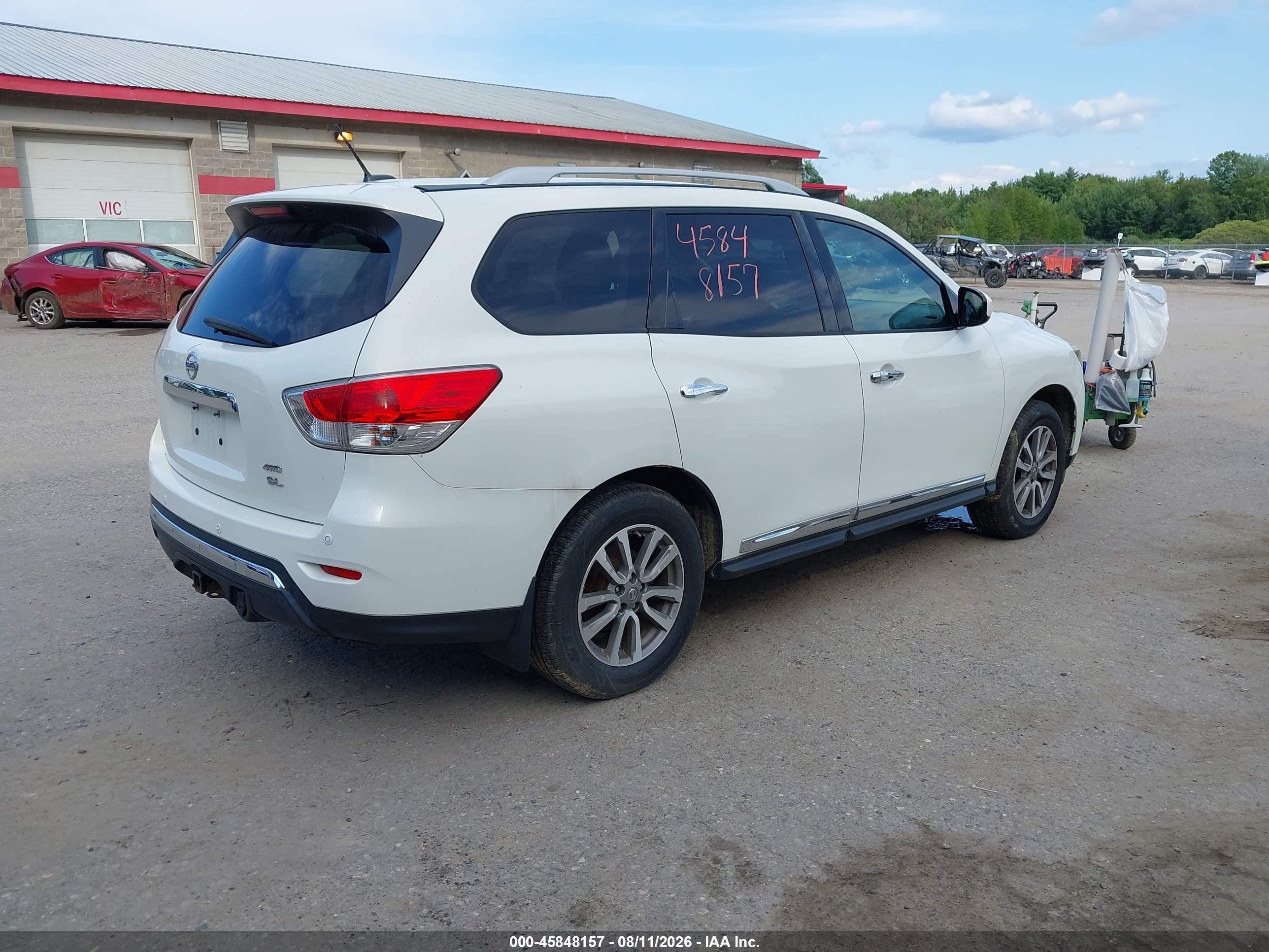 2013 Nissan Pathfinder Sl White vin: 5N1AR2MM1DC632024