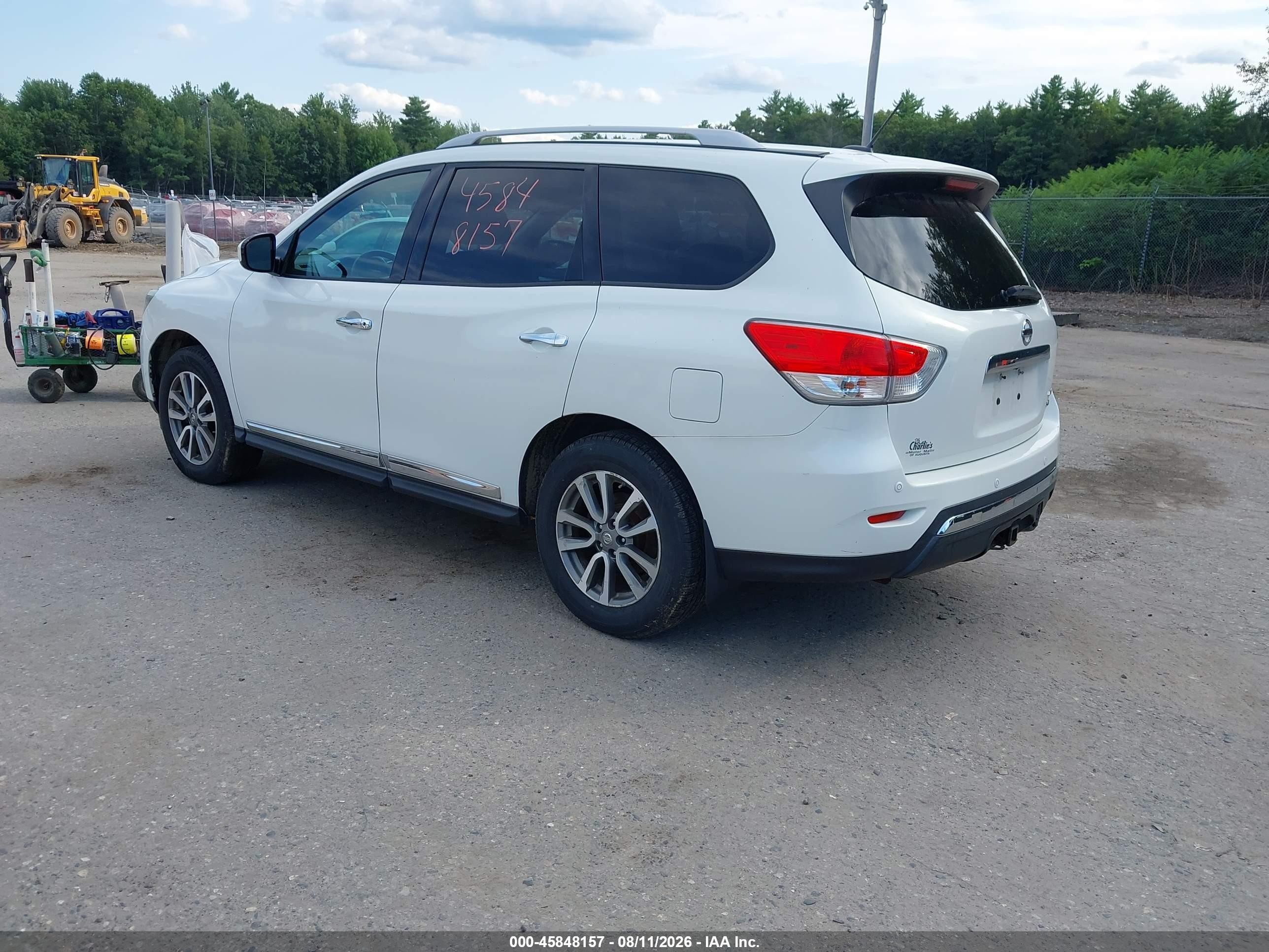 2013 Nissan Pathfinder Sl White vin: 5N1AR2MM1DC632024