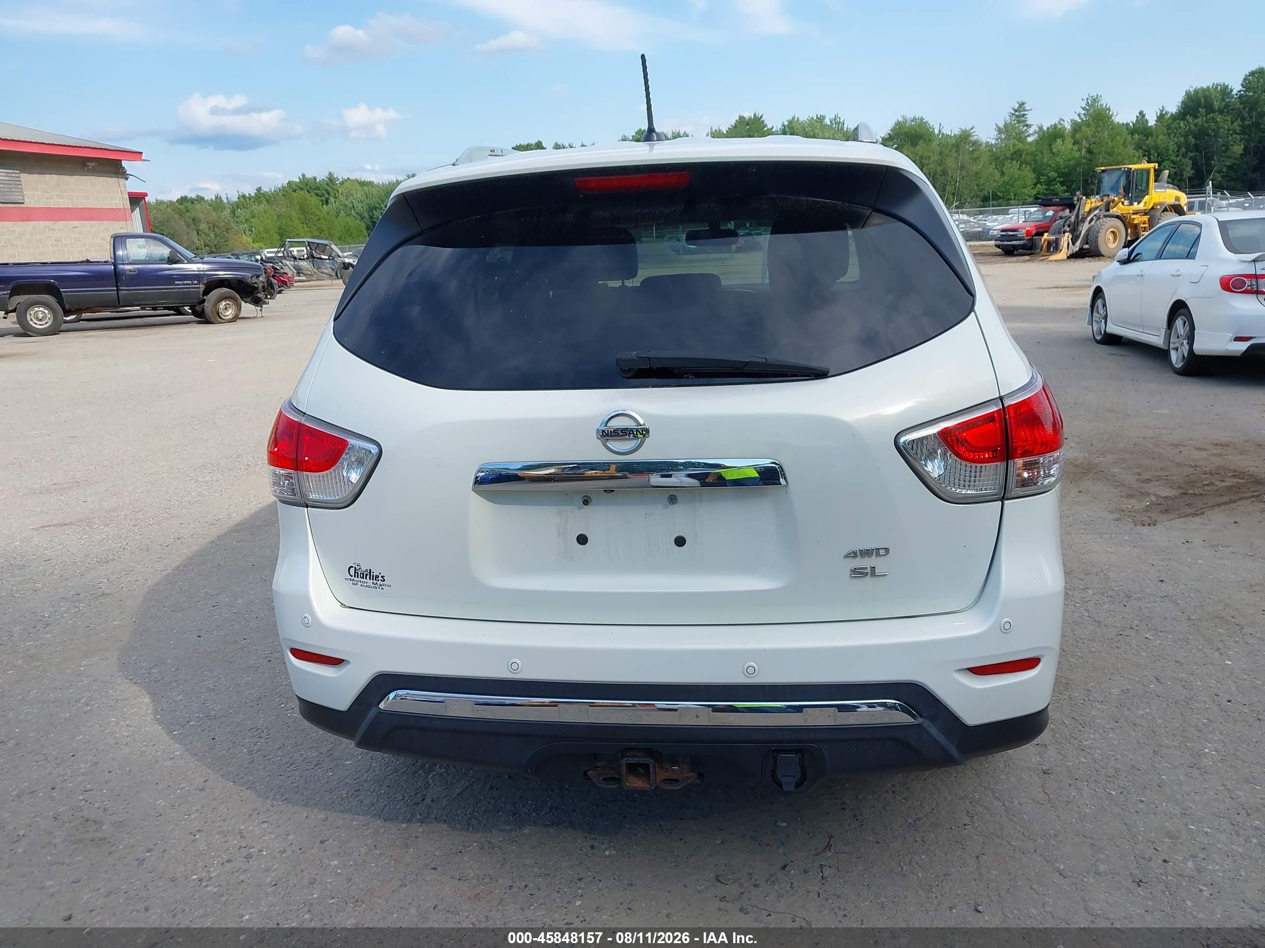 2013 Nissan Pathfinder Sl White vin: 5N1AR2MM1DC632024