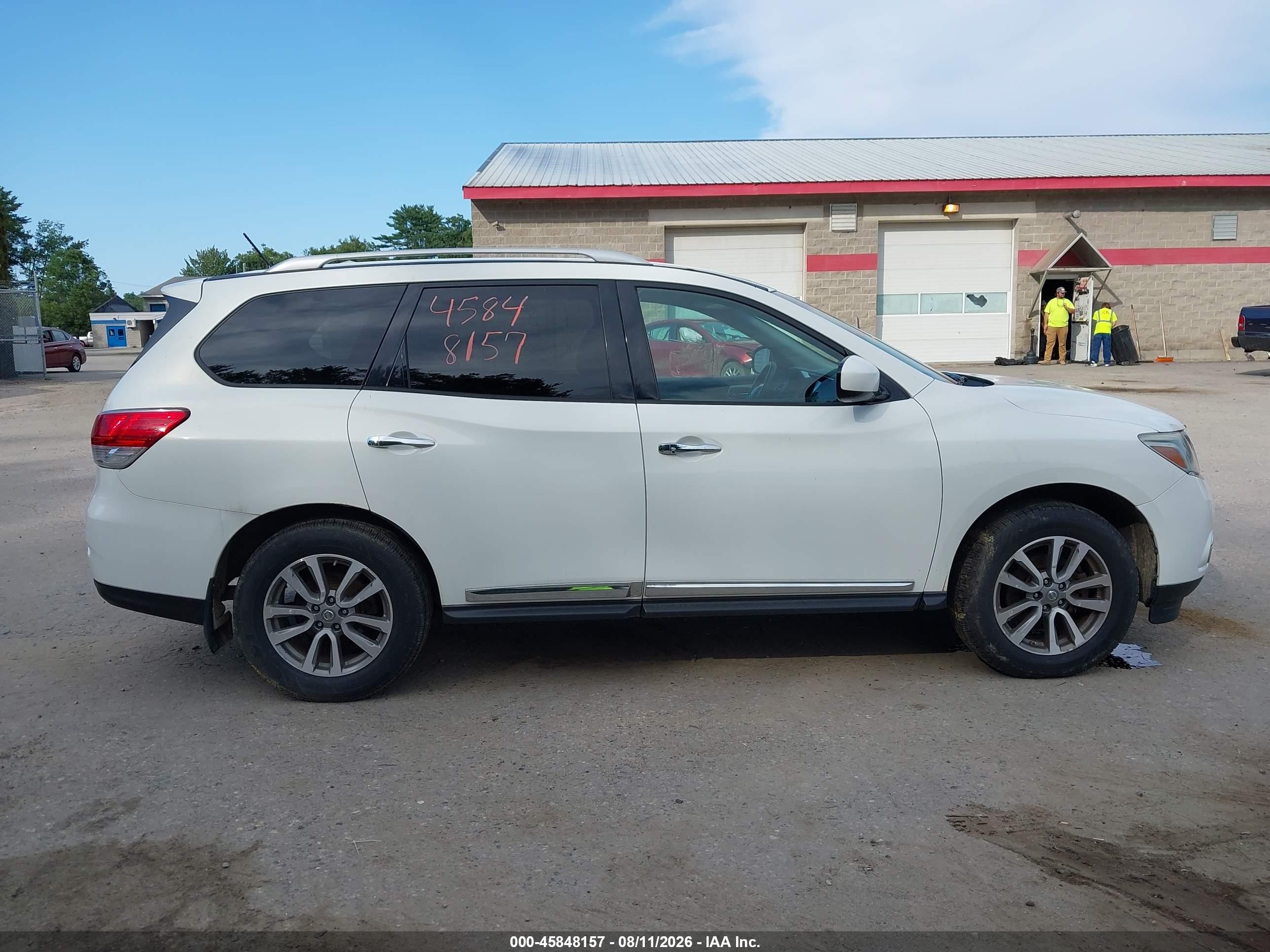 2013 Nissan Pathfinder Sl White vin: 5N1AR2MM1DC632024