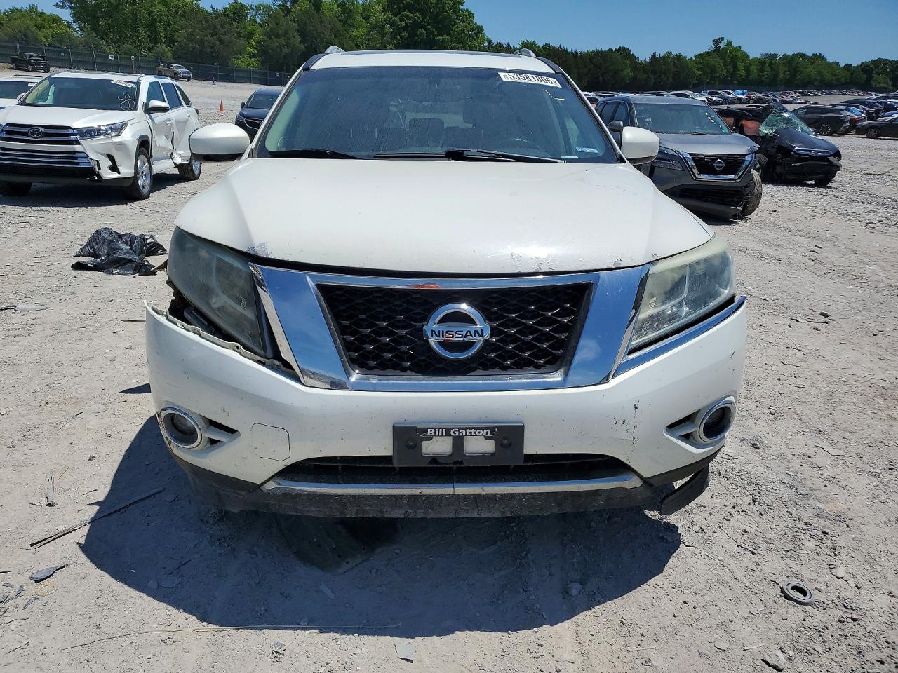 2013 Nissan Pathfinder S White vin: 5N1AR2MM1DC637868
