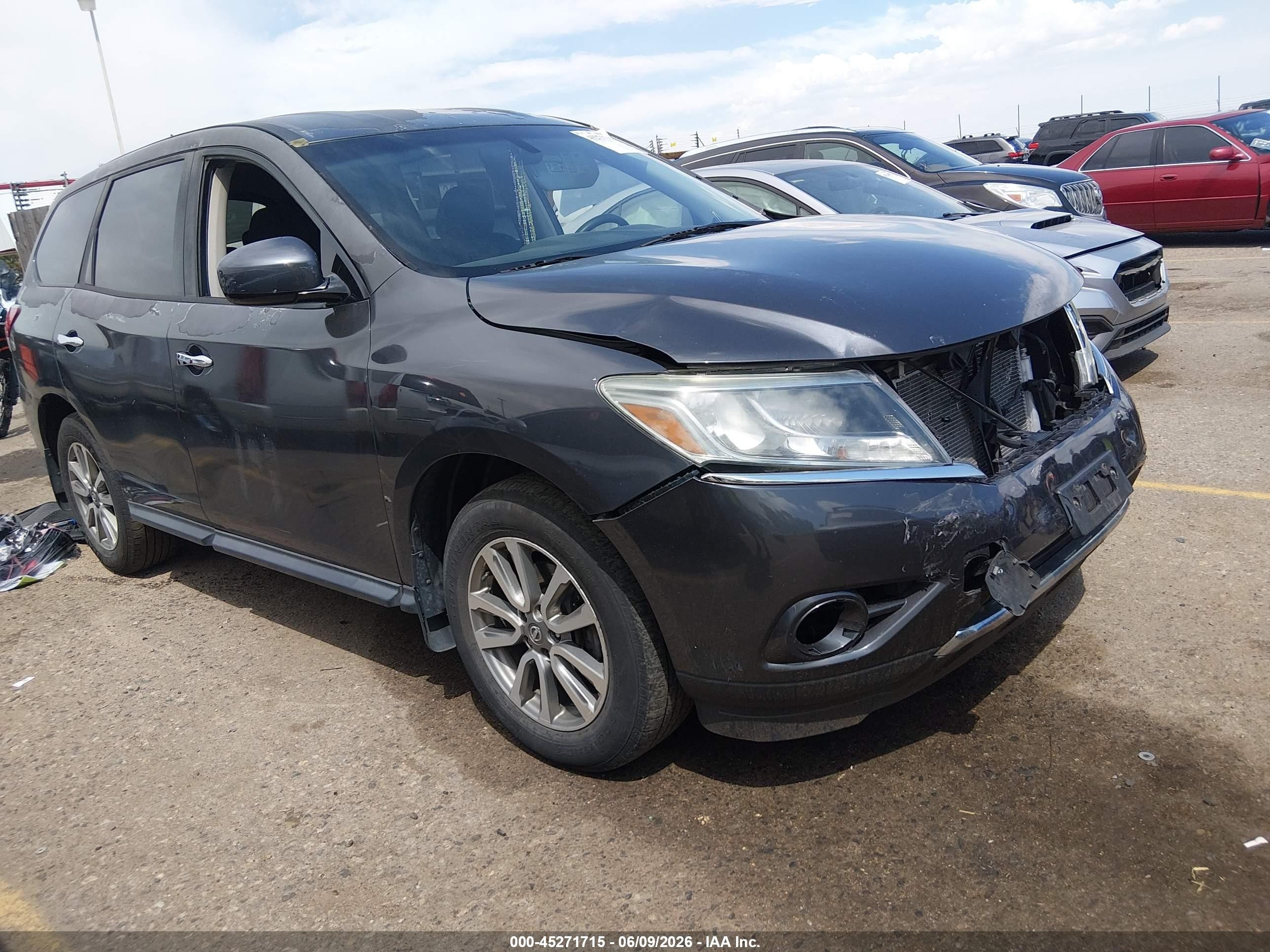 2013 Nissan Pathfinder S Gray vin: 5N1AR2MM1DC641404