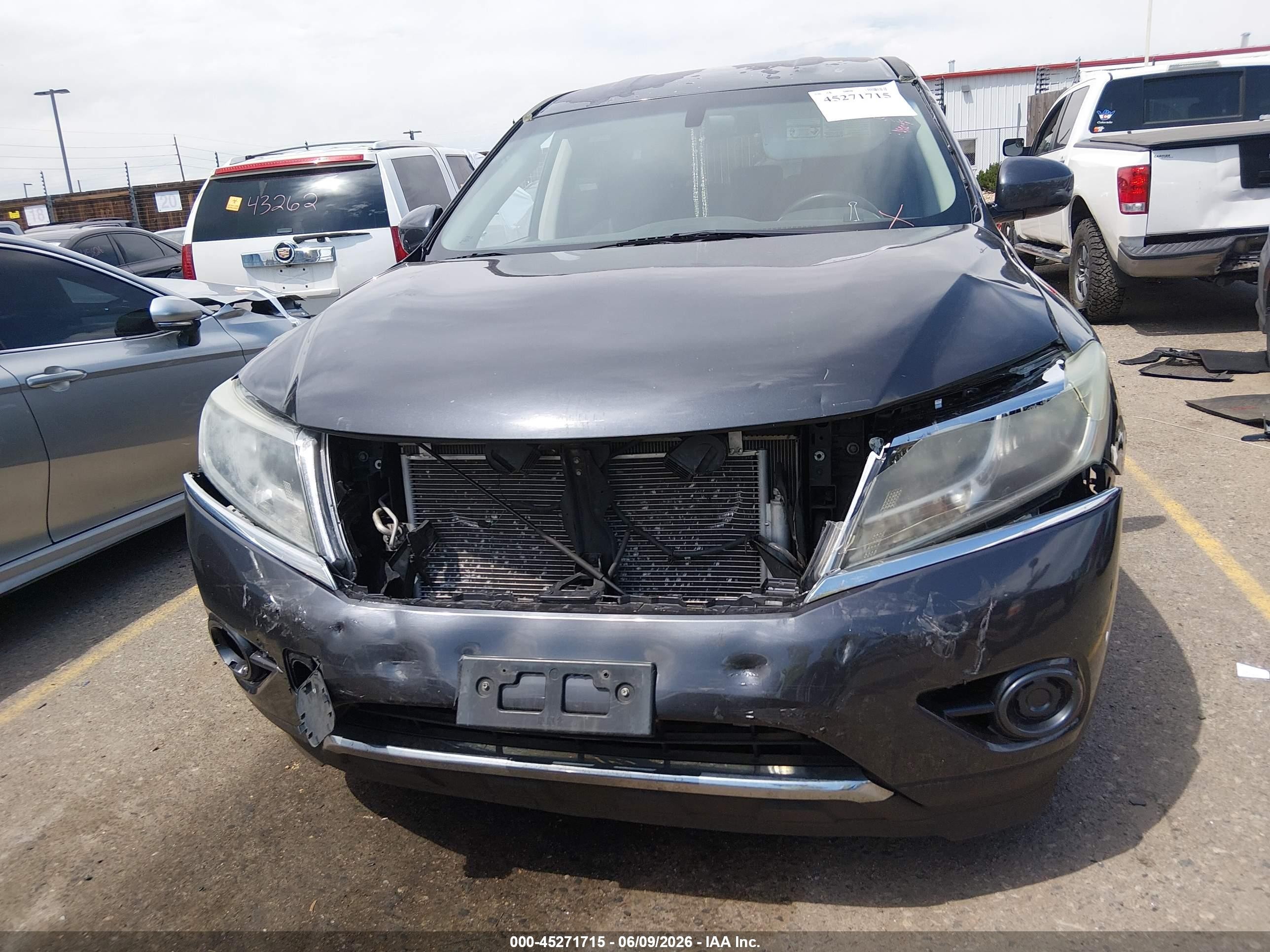 2013 Nissan Pathfinder S Gray vin: 5N1AR2MM1DC641404