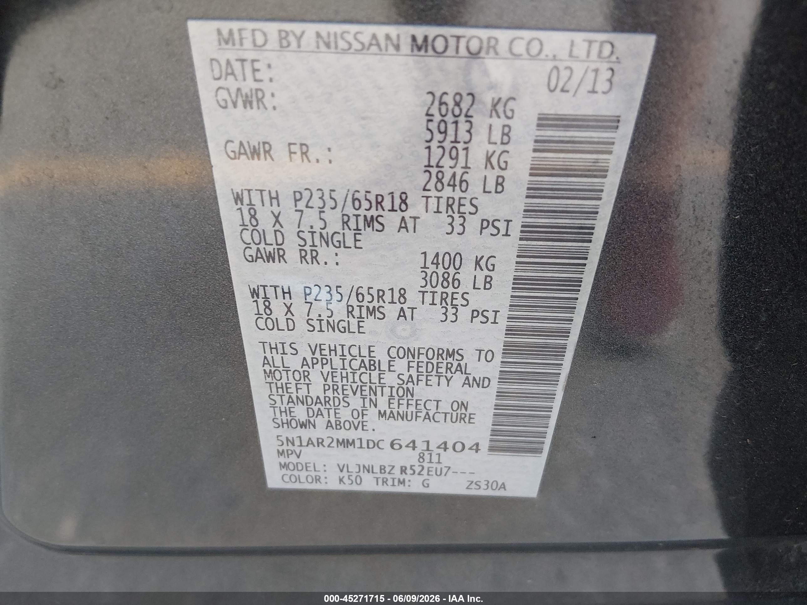 2013 Nissan Pathfinder S Gray vin: 5N1AR2MM1DC641404