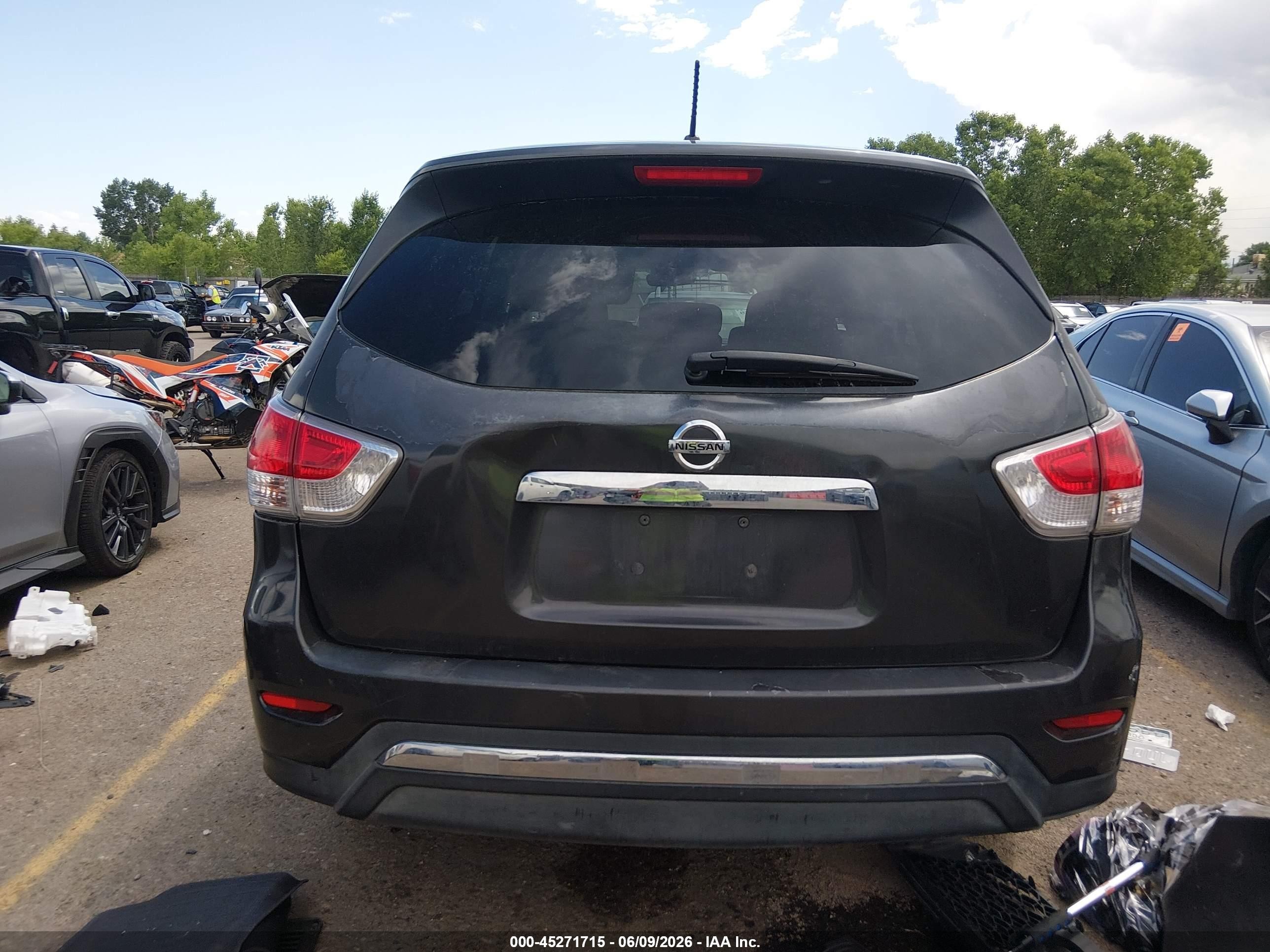 2013 Nissan Pathfinder S Gray vin: 5N1AR2MM1DC641404