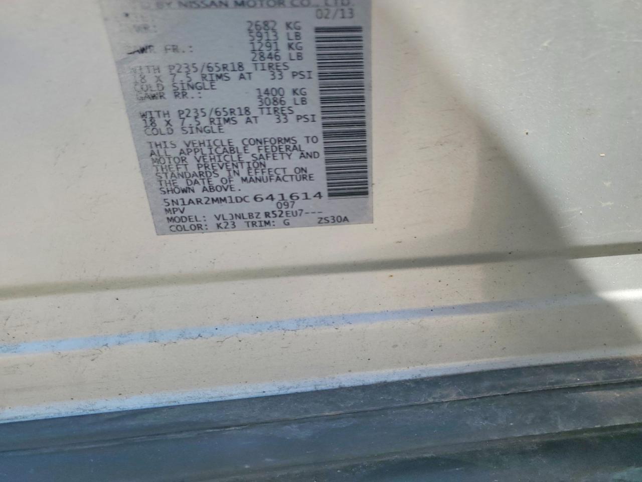 2013 Nissan Pathfinder S Серебряный vin: 5N1AR2MM1DC641614