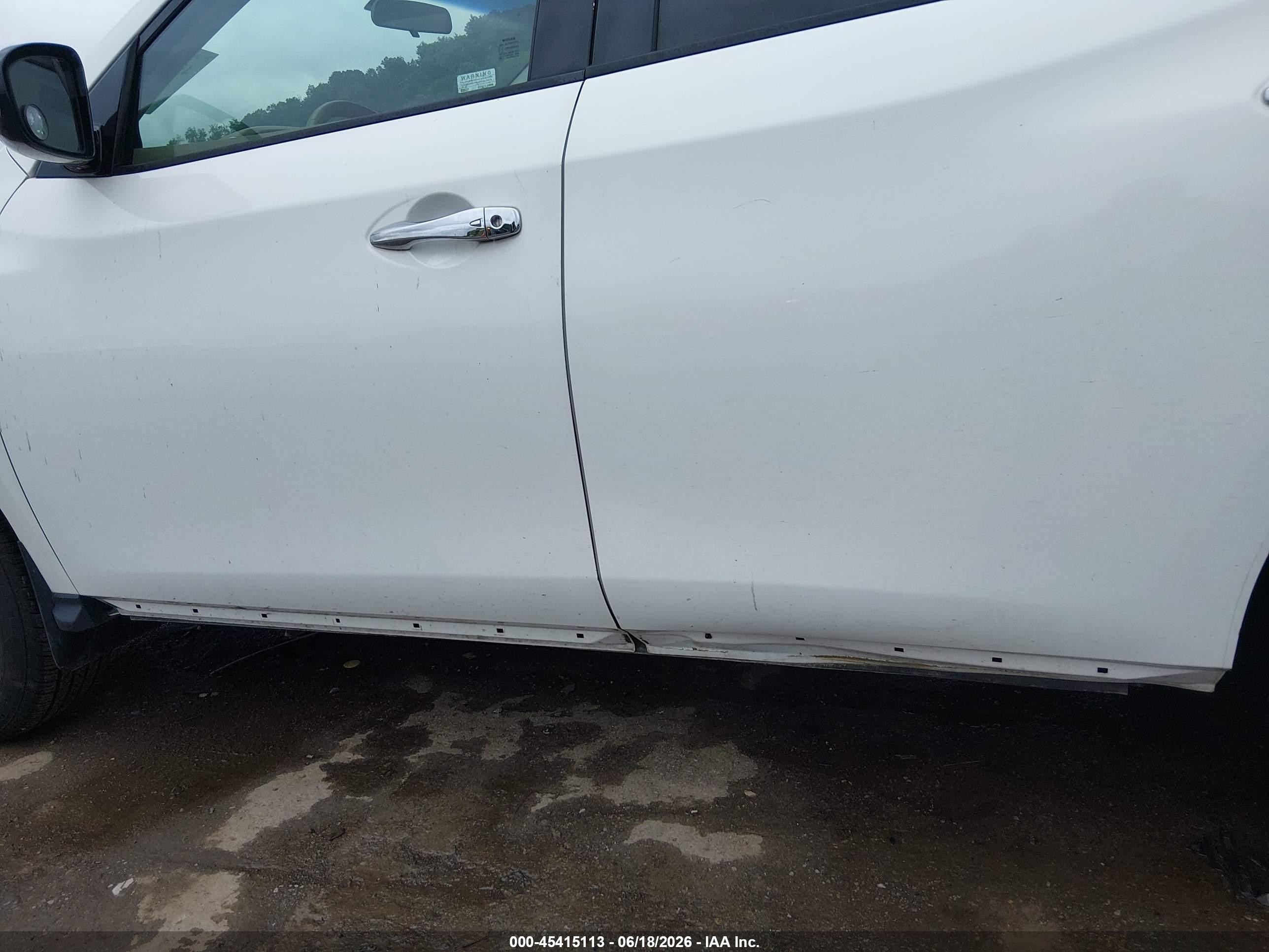 2013 Nissan Pathfinder Sv White vin: 5N1AR2MM1DC659112