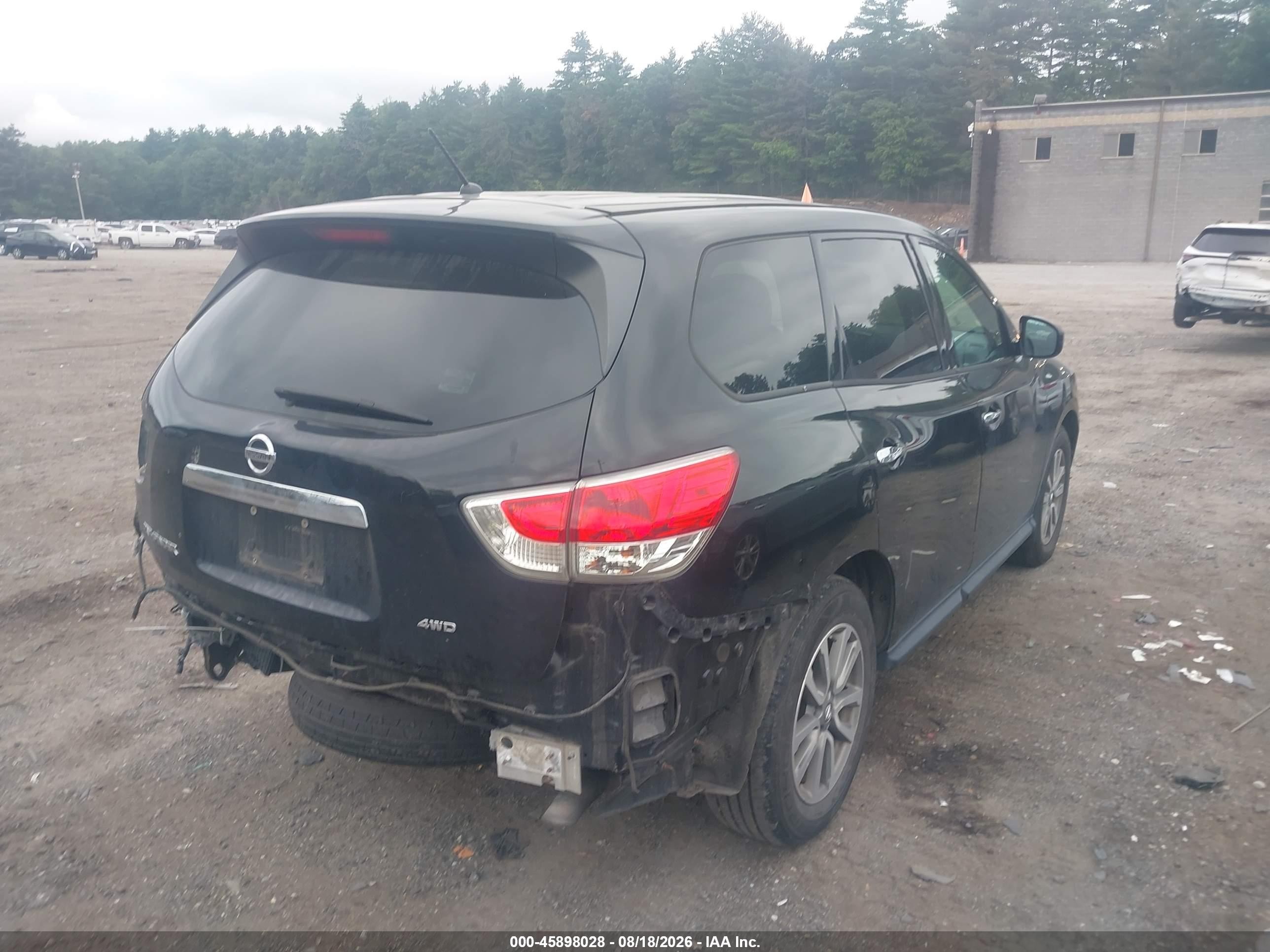 2013 Nissan Pathfinder S Black vin: 5N1AR2MM1DC687900