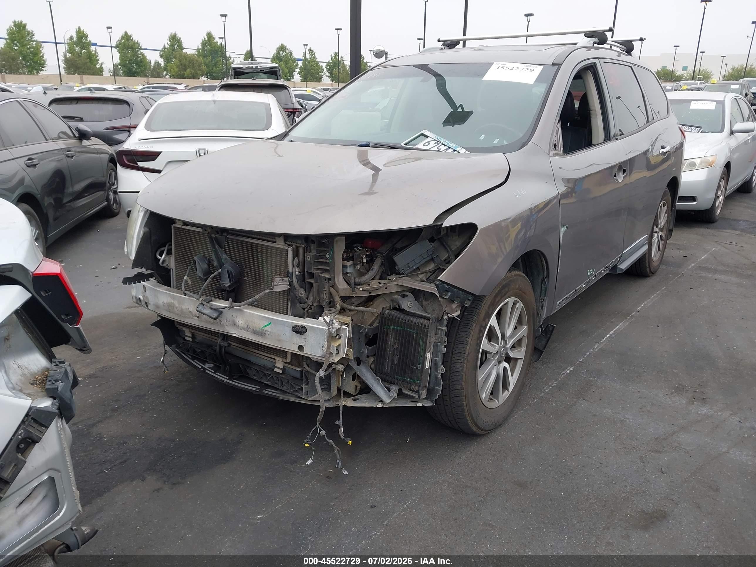 2014 Nissan Pathfinder Sl Brown vin: 5N1AR2MM1EC607836