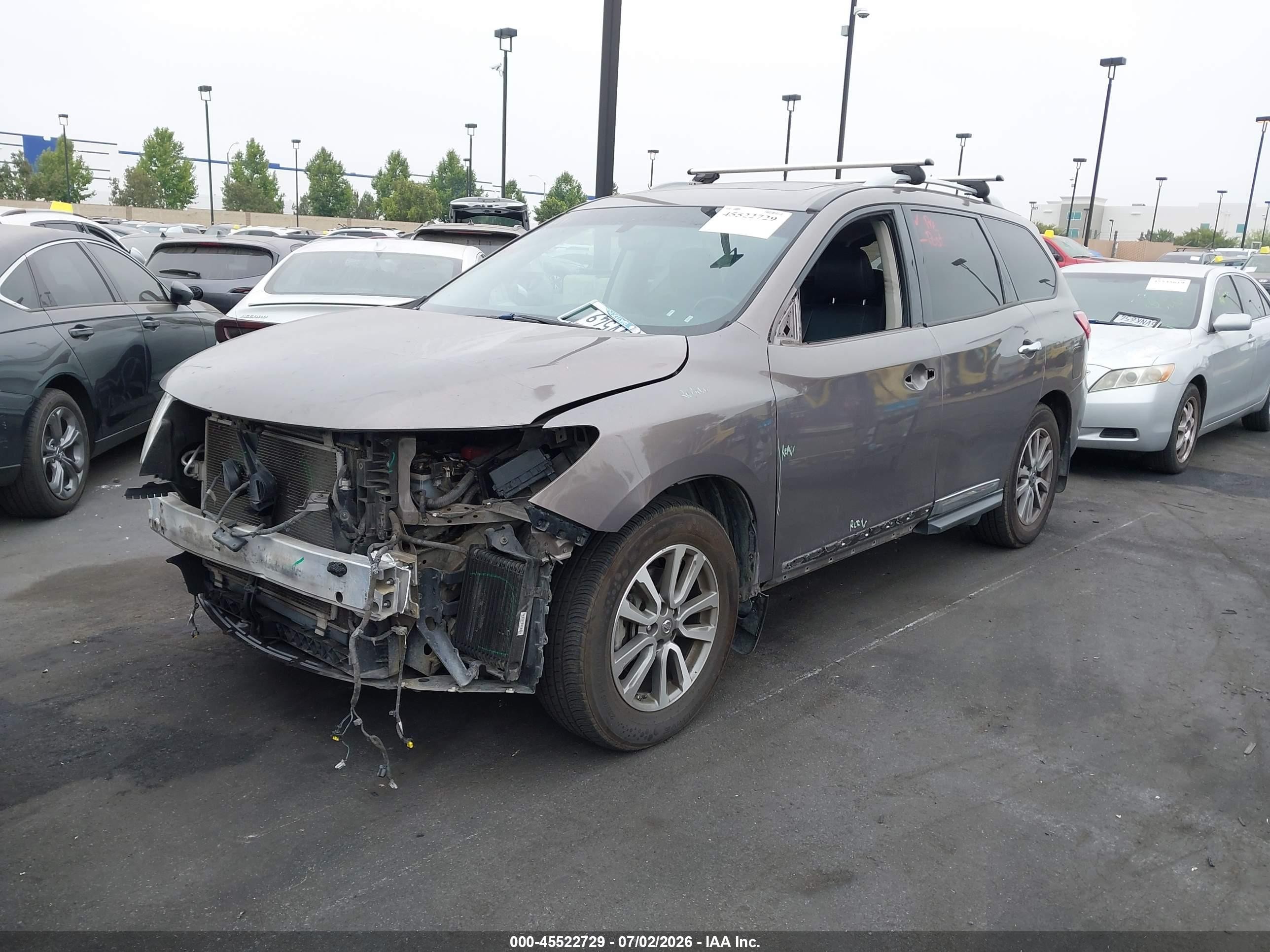 2014 Nissan Pathfinder Sl Brown vin: 5N1AR2MM1EC607836