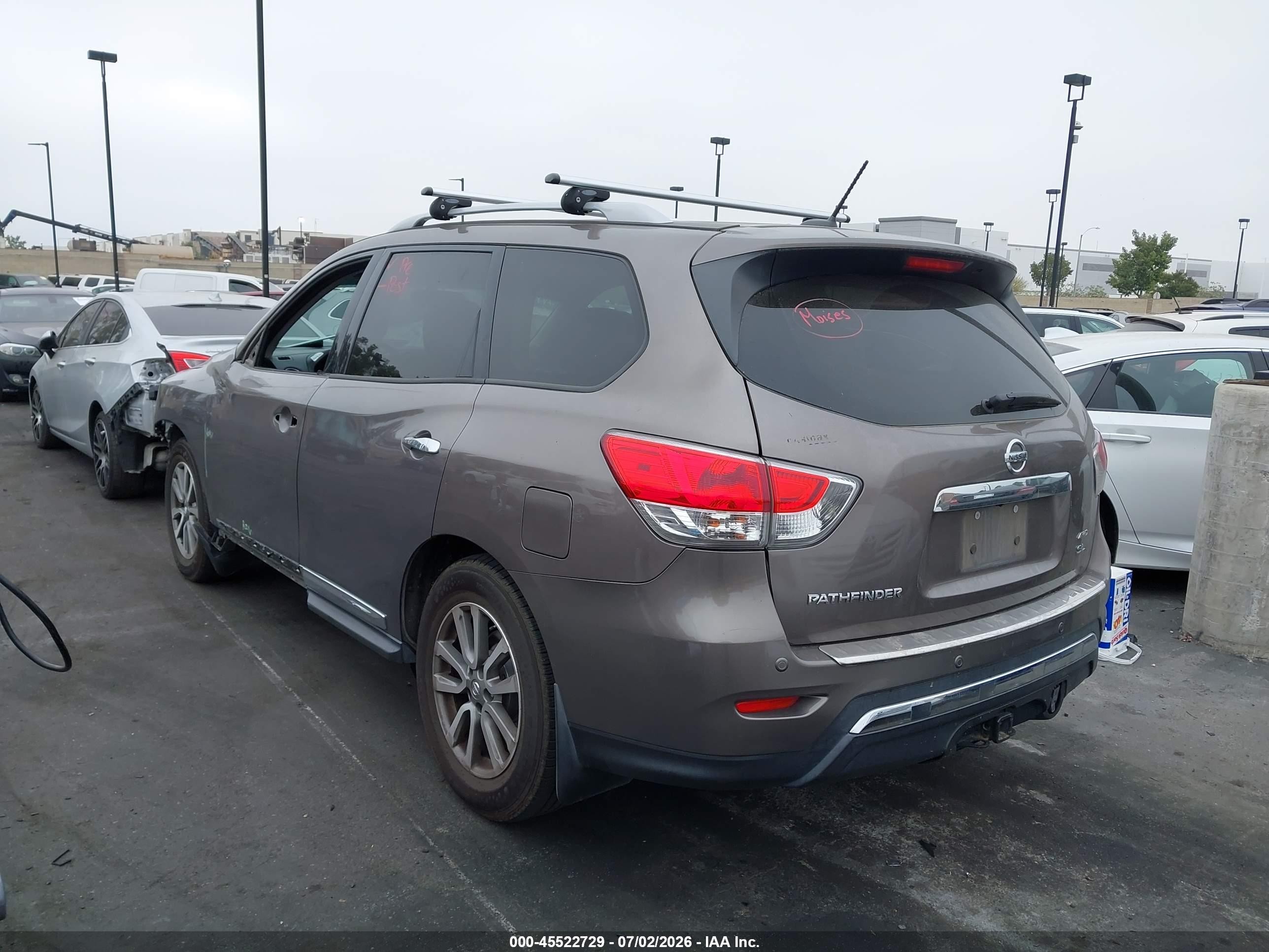2014 Nissan Pathfinder Sl Brown vin: 5N1AR2MM1EC607836