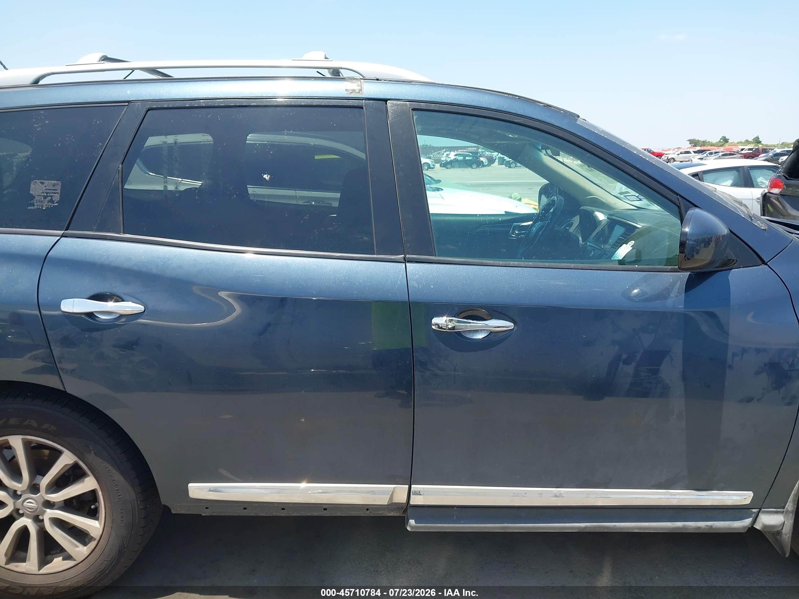2014 Nissan Pathfinder Sl Blue vin: 5N1AR2MM1EC614298