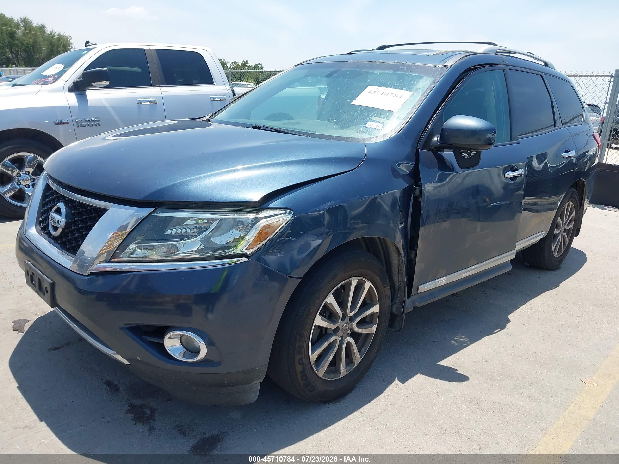2014 Nissan Pathfinder Sl Blue vin: 5N1AR2MM1EC614298