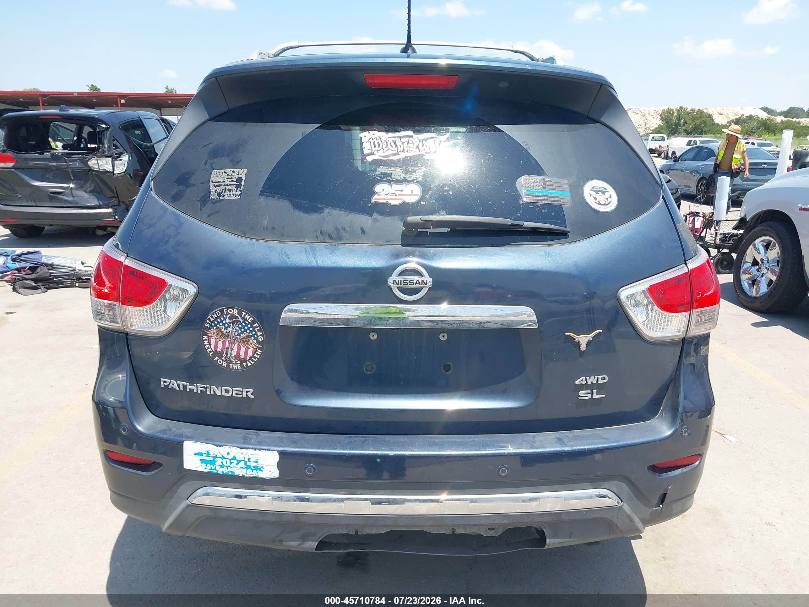 2014 Nissan Pathfinder Sl Blue vin: 5N1AR2MM1EC614298