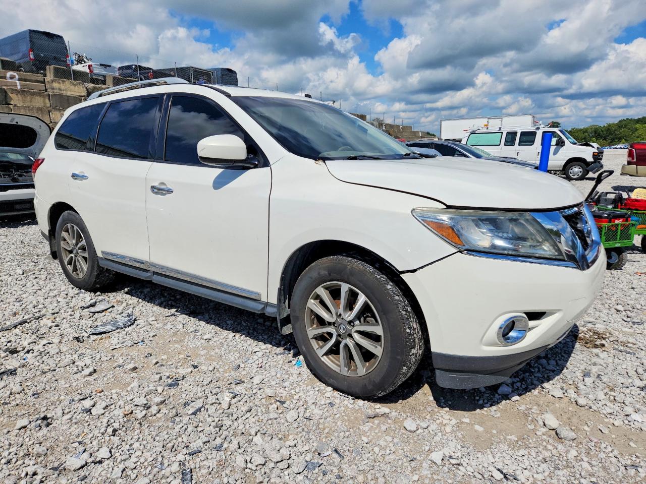 2014 Nissan Pathfinder White vin: 5N1AR2MM1EC620604