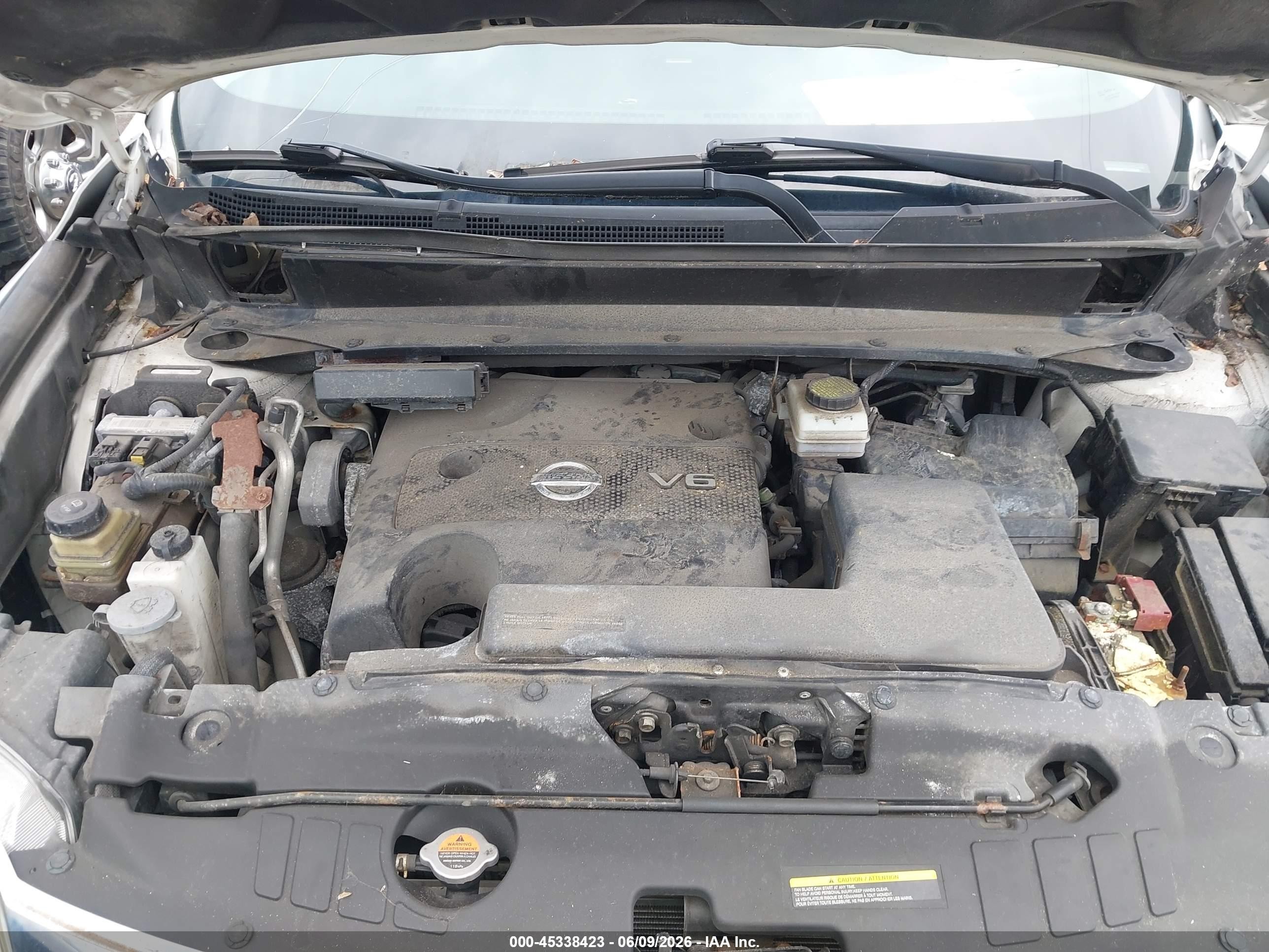 2014 Nissan Pathfinder Platinum White vin: 5N1AR2MM1EC652548