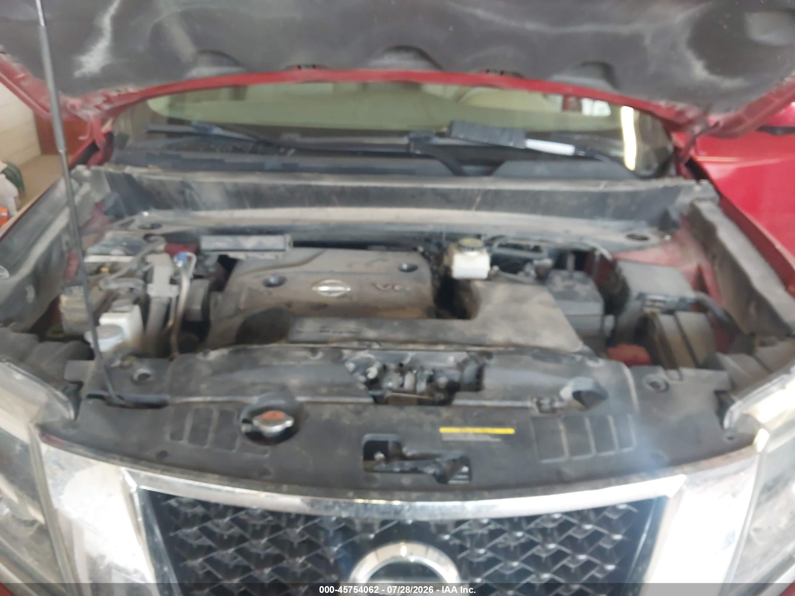 2014 Nissan Pathfinder Platinum Red vin: 5N1AR2MM1EC666322
