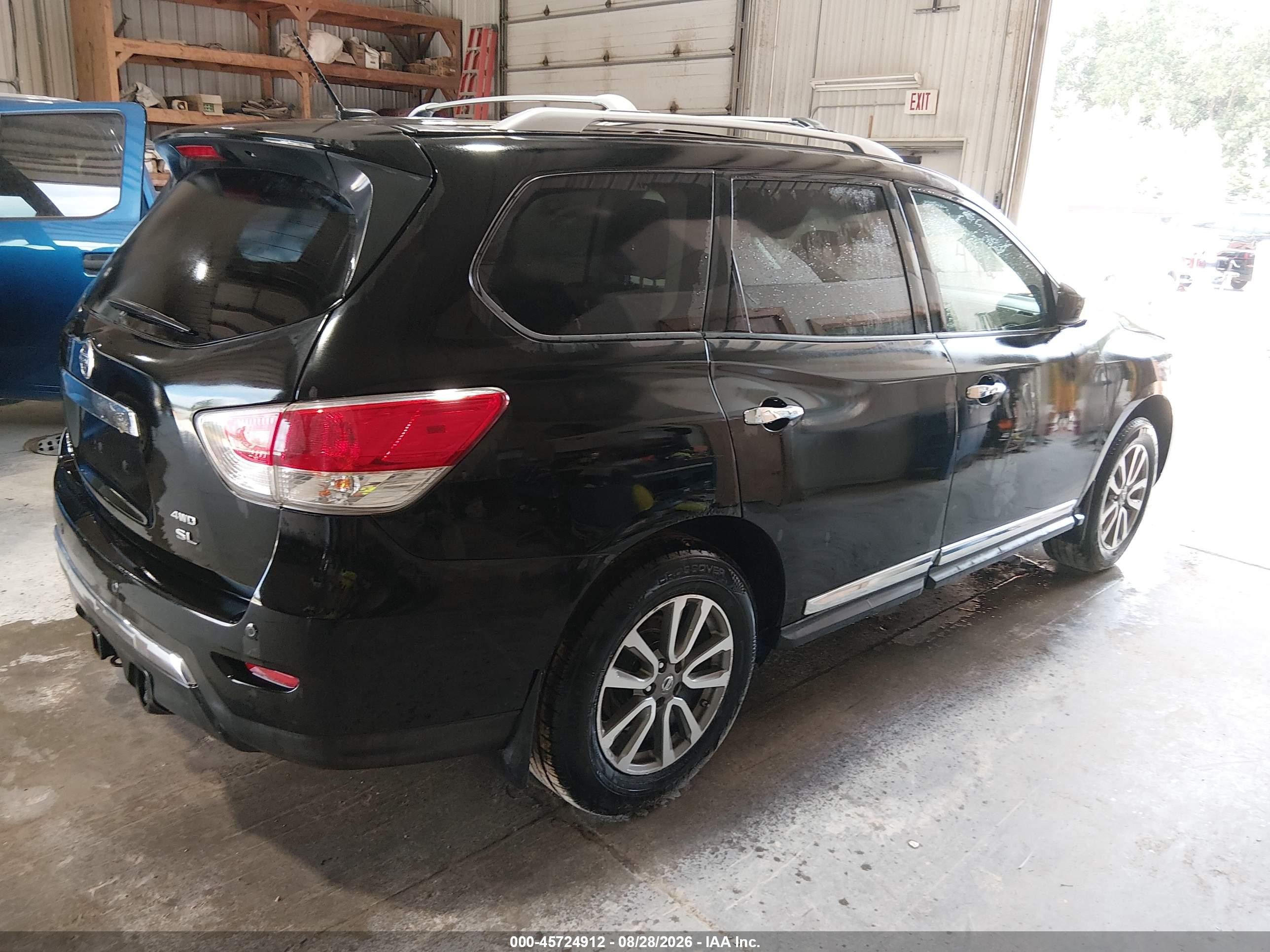 2014 Nissan Pathfinder Sl Black vin: 5N1AR2MM1EC680219
