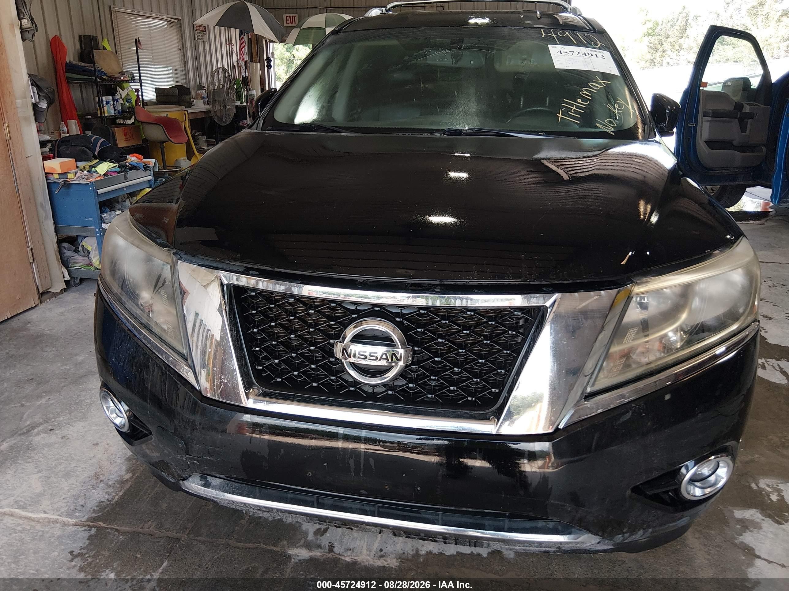 2014 Nissan Pathfinder Sl Black vin: 5N1AR2MM1EC680219