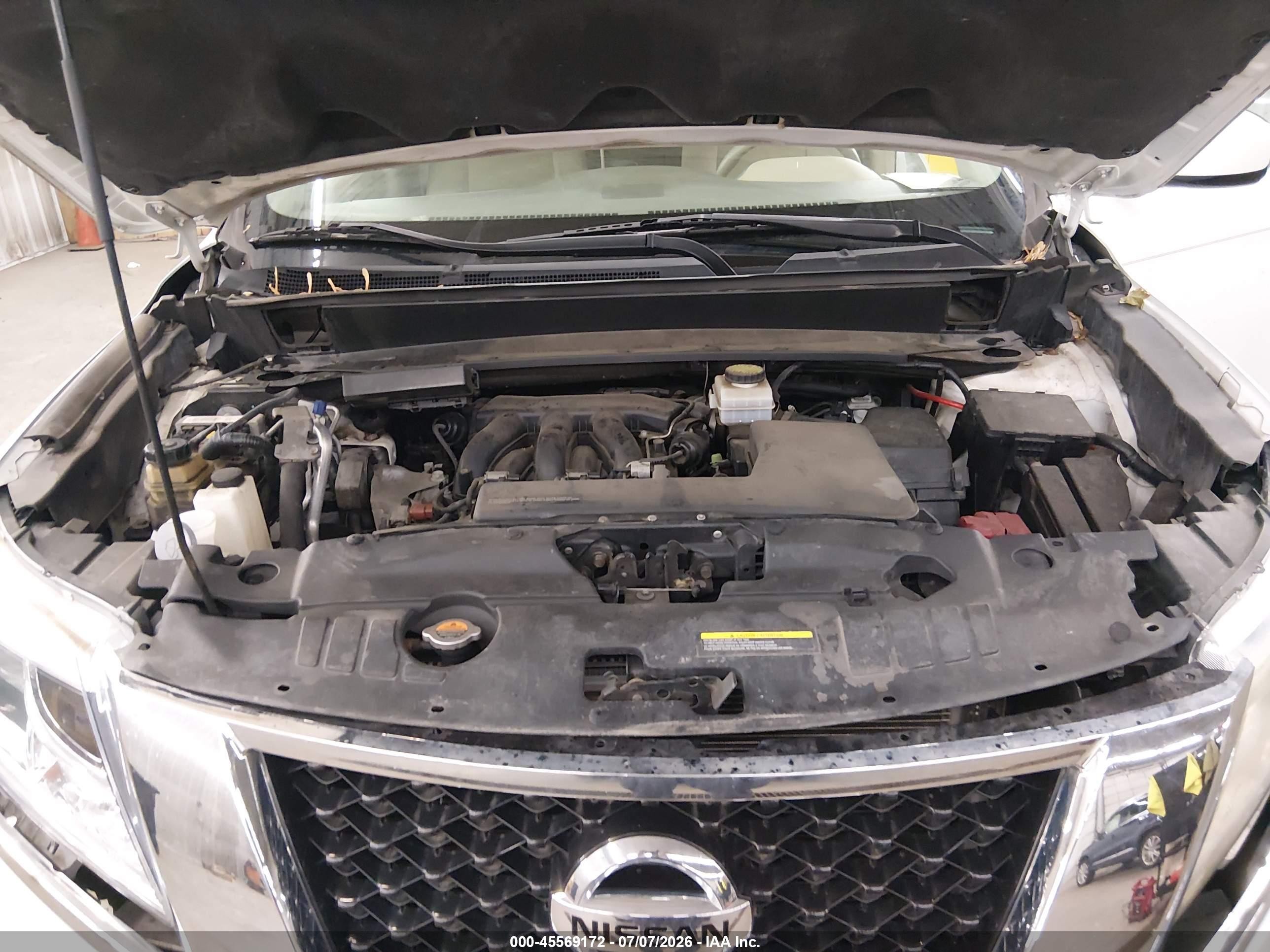2014 Nissan Pathfinder S White vin: 5N1AR2MM1EC683931