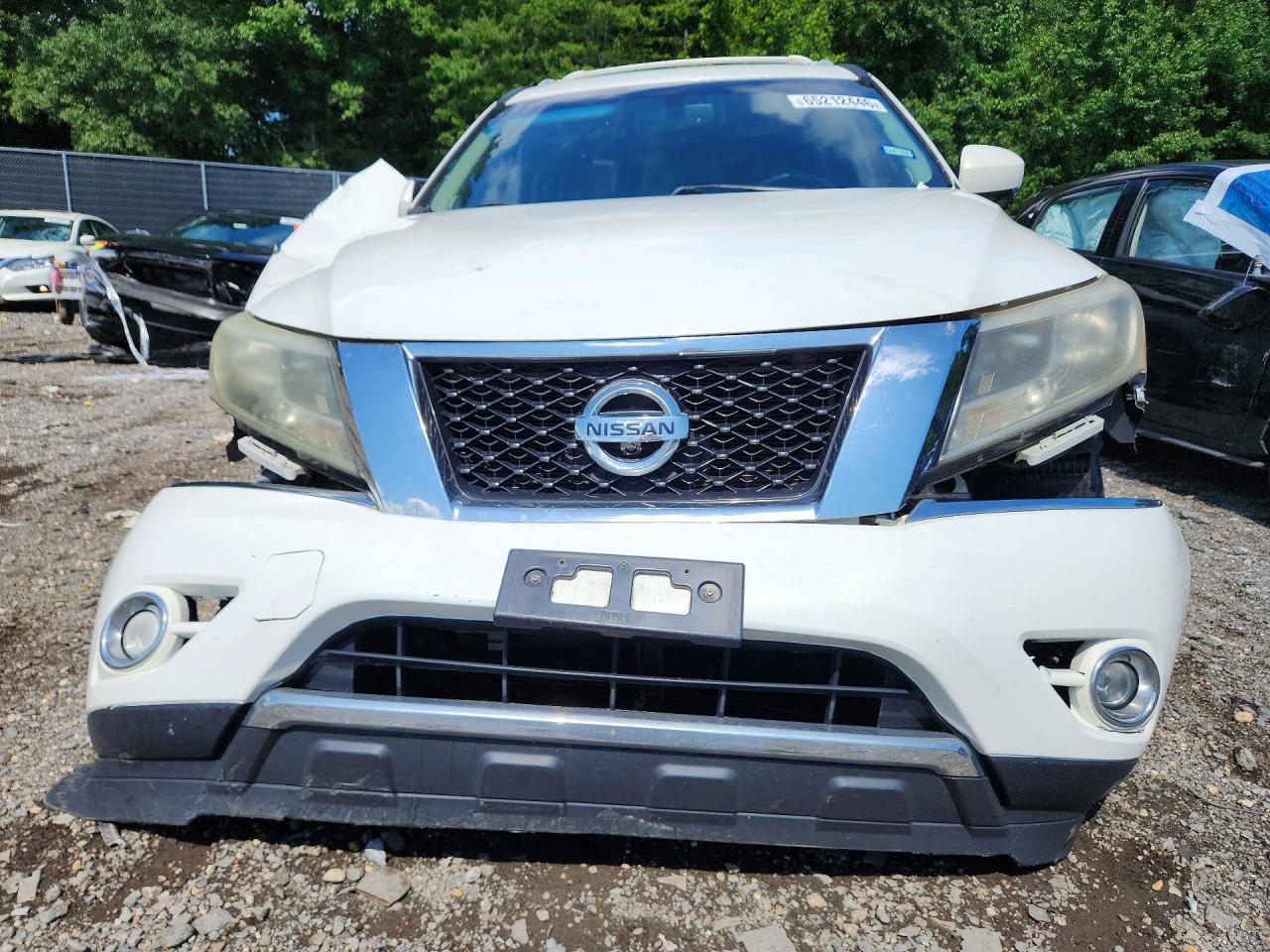 2014 Nissan Pathfinder S White vin: 5N1AR2MM1EC687333