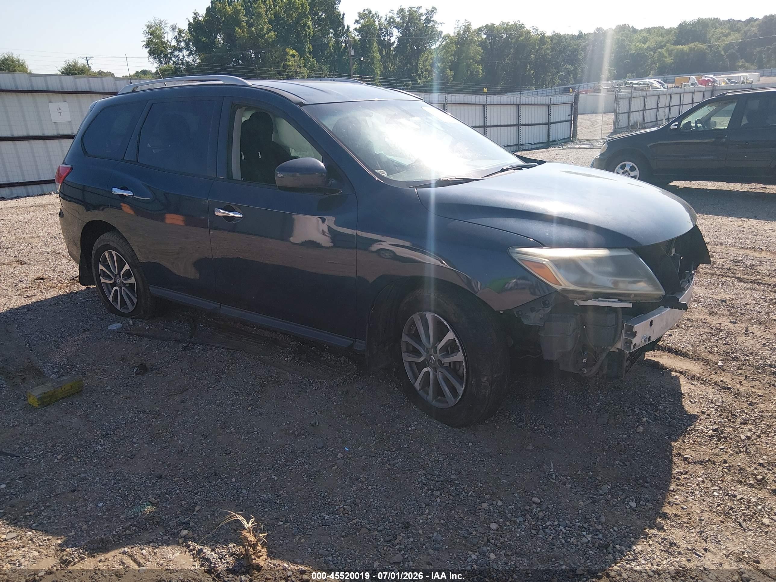 2014 Nissan Pathfinder Sv Dark Blue vin: 5N1AR2MM1EC712487