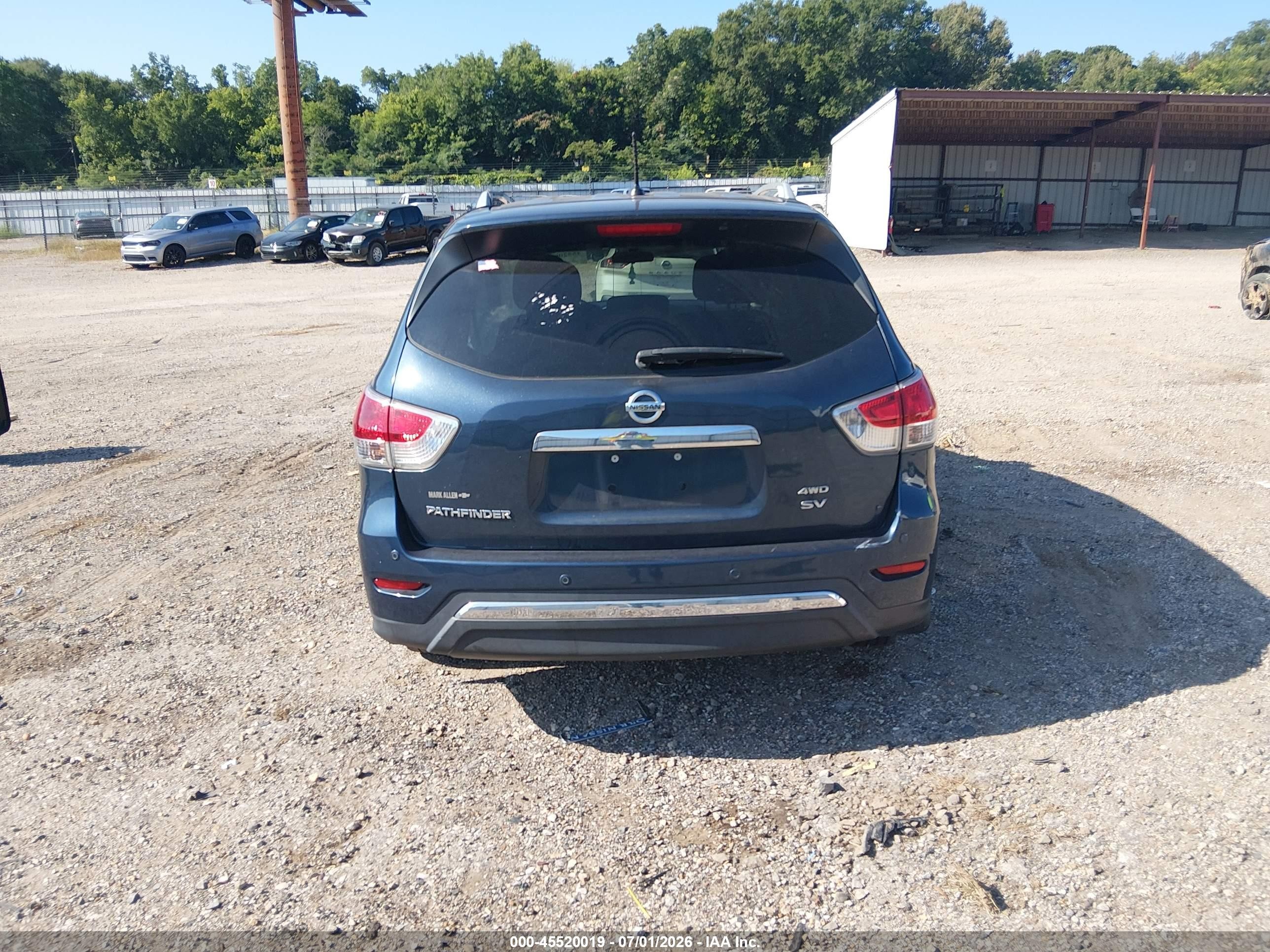 2014 Nissan Pathfinder Sv Dark Blue vin: 5N1AR2MM1EC712487