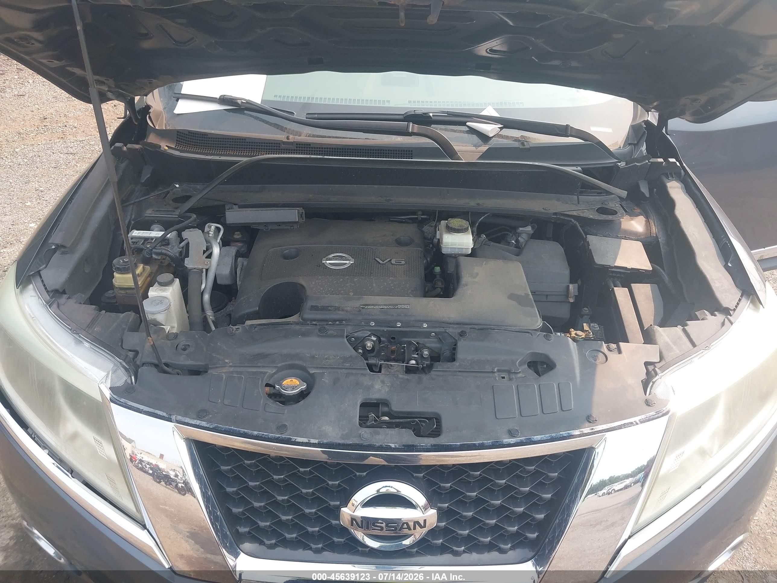 2014 Nissan Pathfinder Sl Gray vin: 5N1AR2MM1EC721805