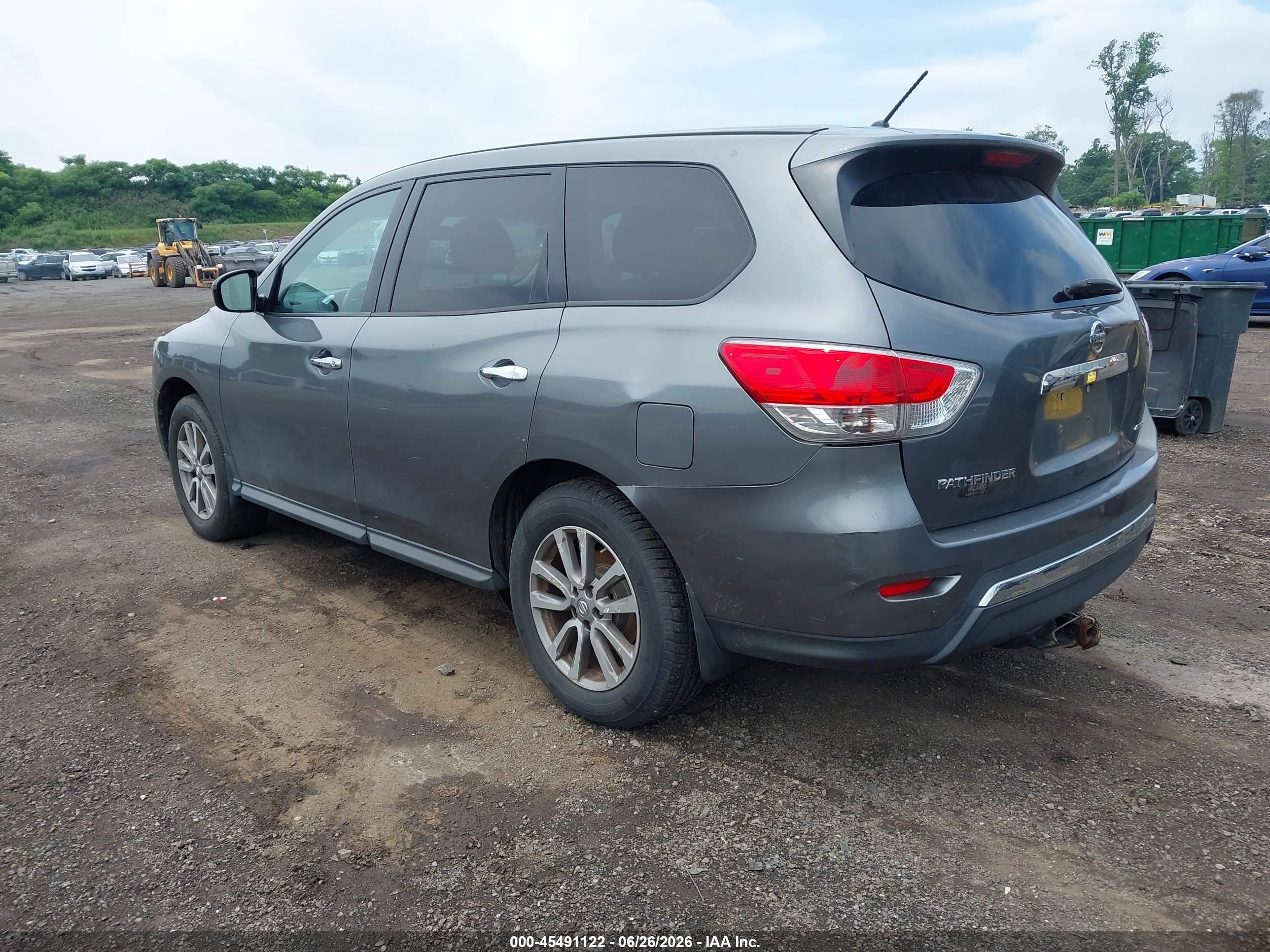2015 Nissan Pathfinder S Gray vin: 5N1AR2MM1FC624864
