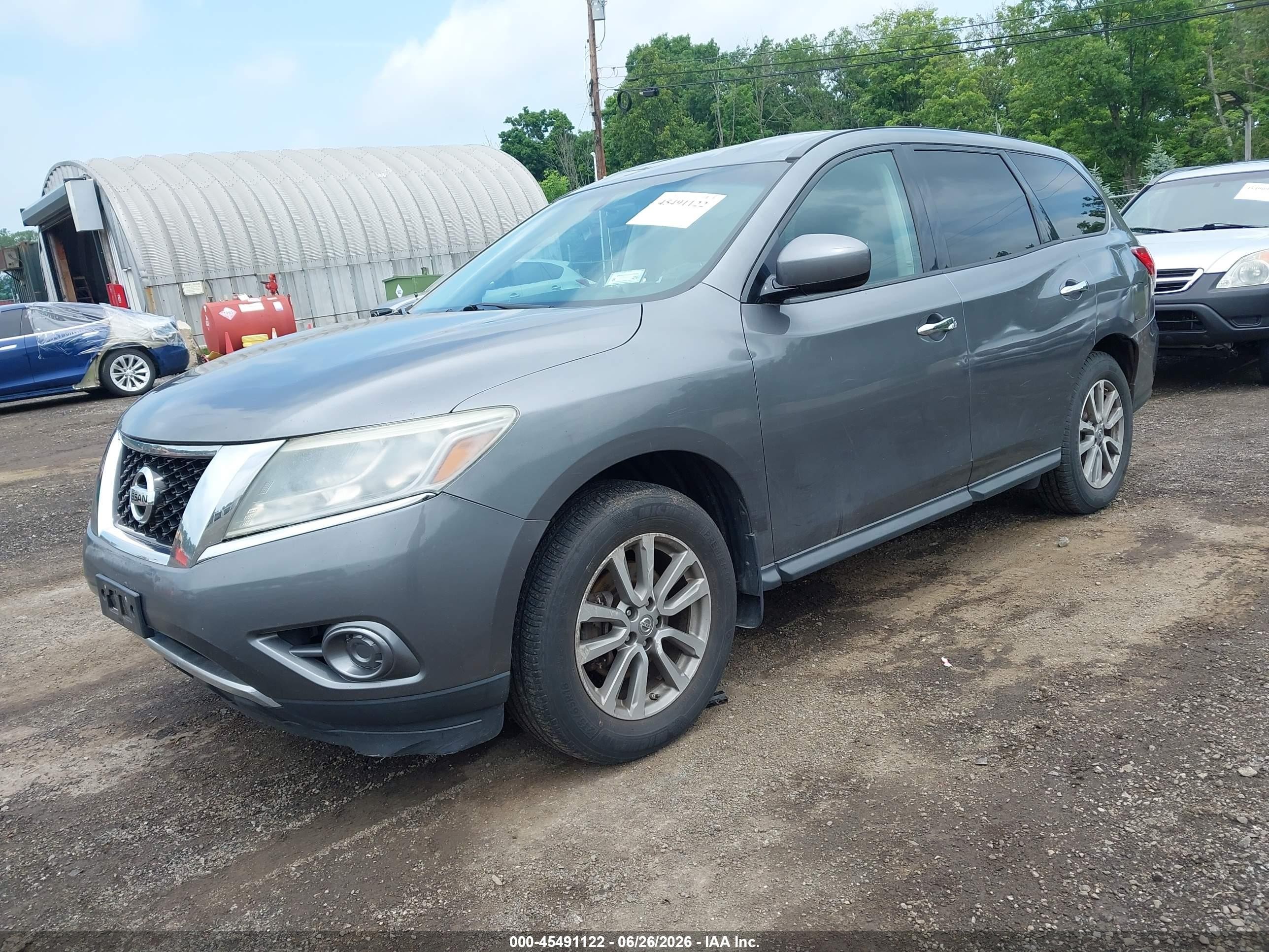 2015 Nissan Pathfinder S Gray vin: 5N1AR2MM1FC624864